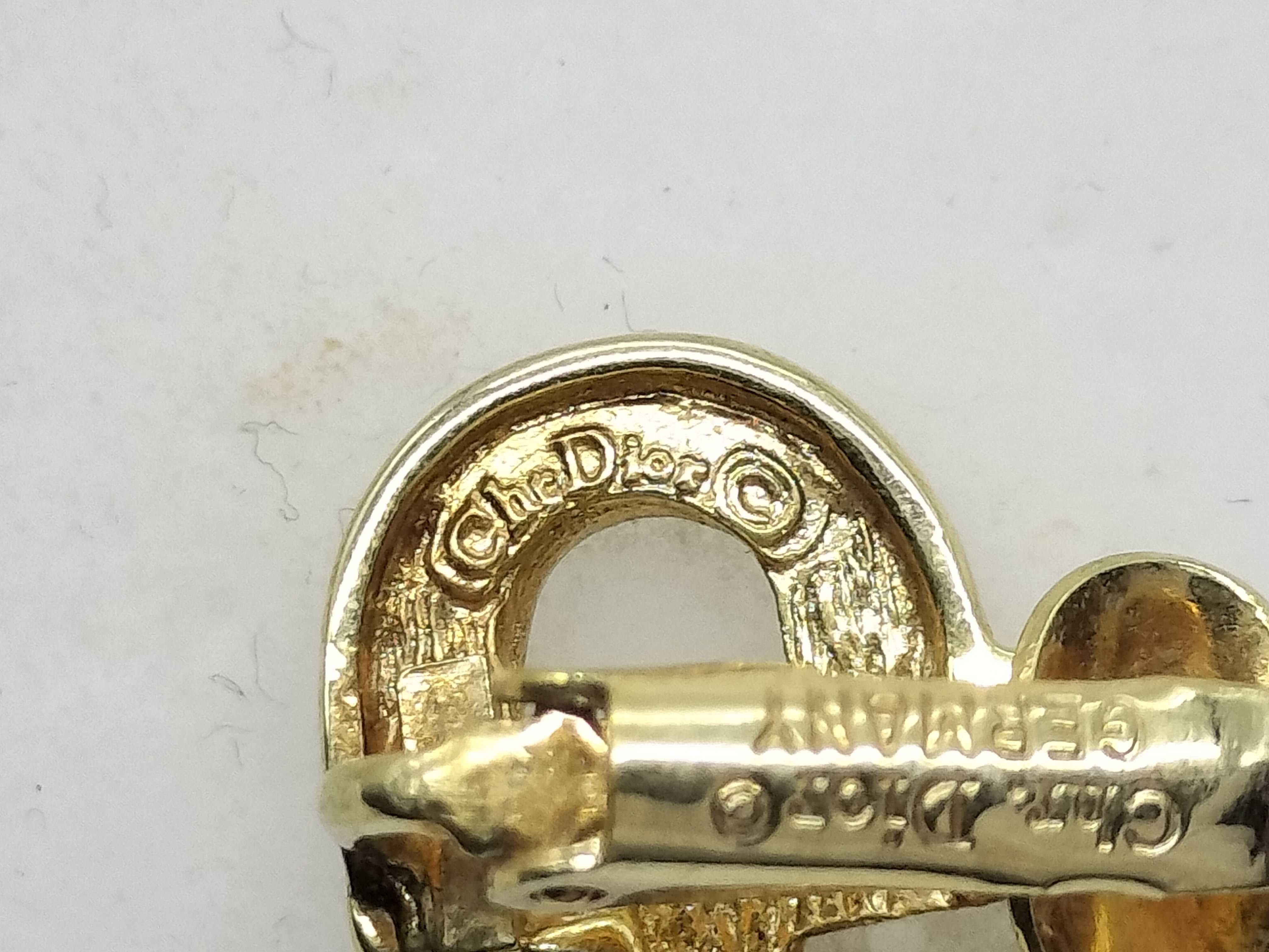 plated earrings with CD logo — view 4