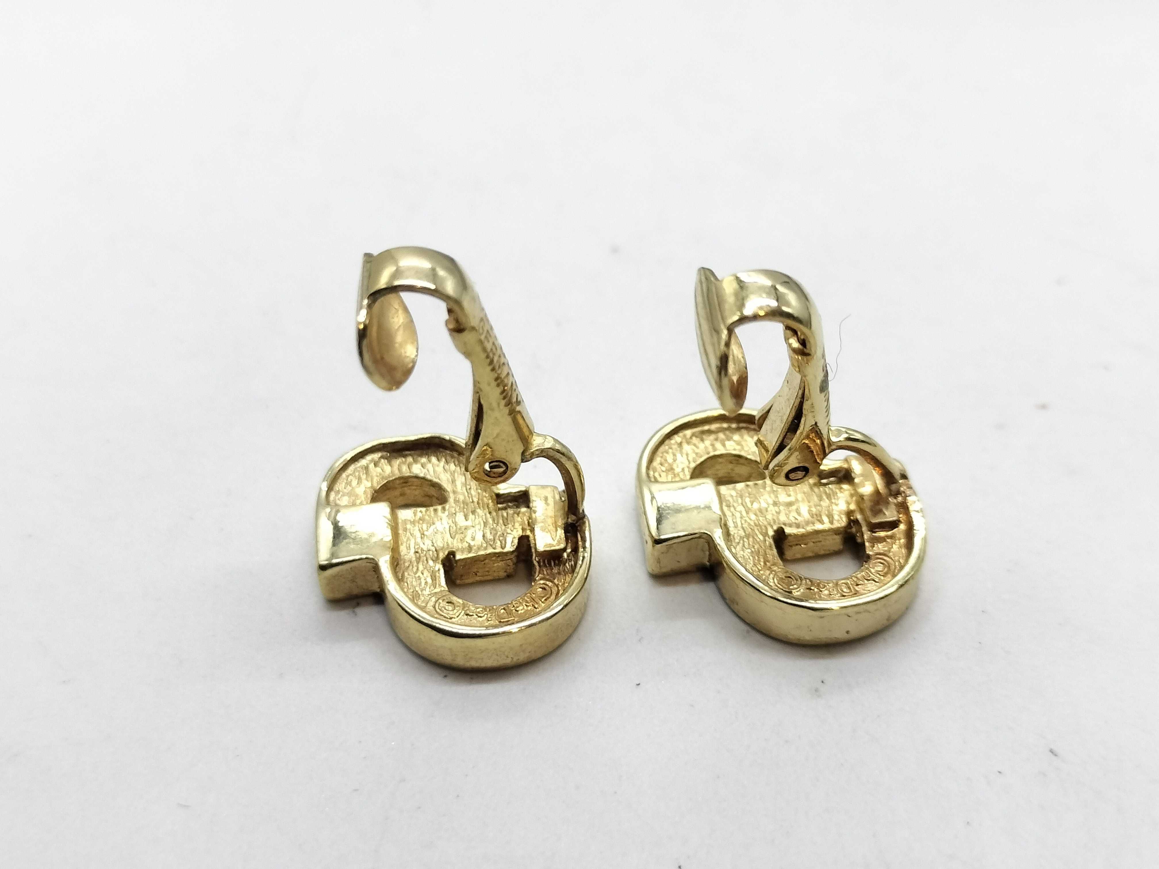 plated earrings with CD logo — view 6