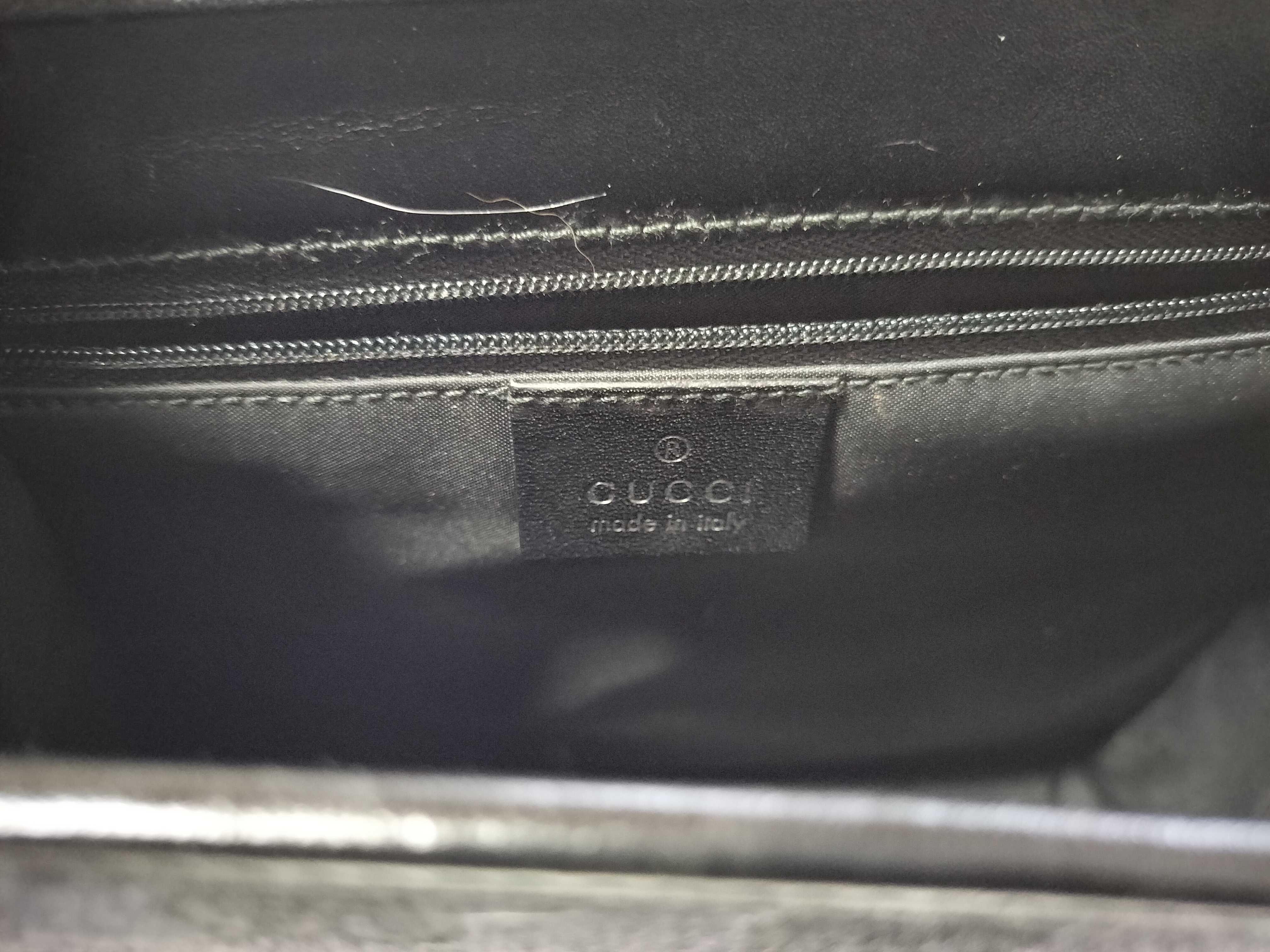 Jackie 021065 Black GG Canvas Tote Bag — view 11