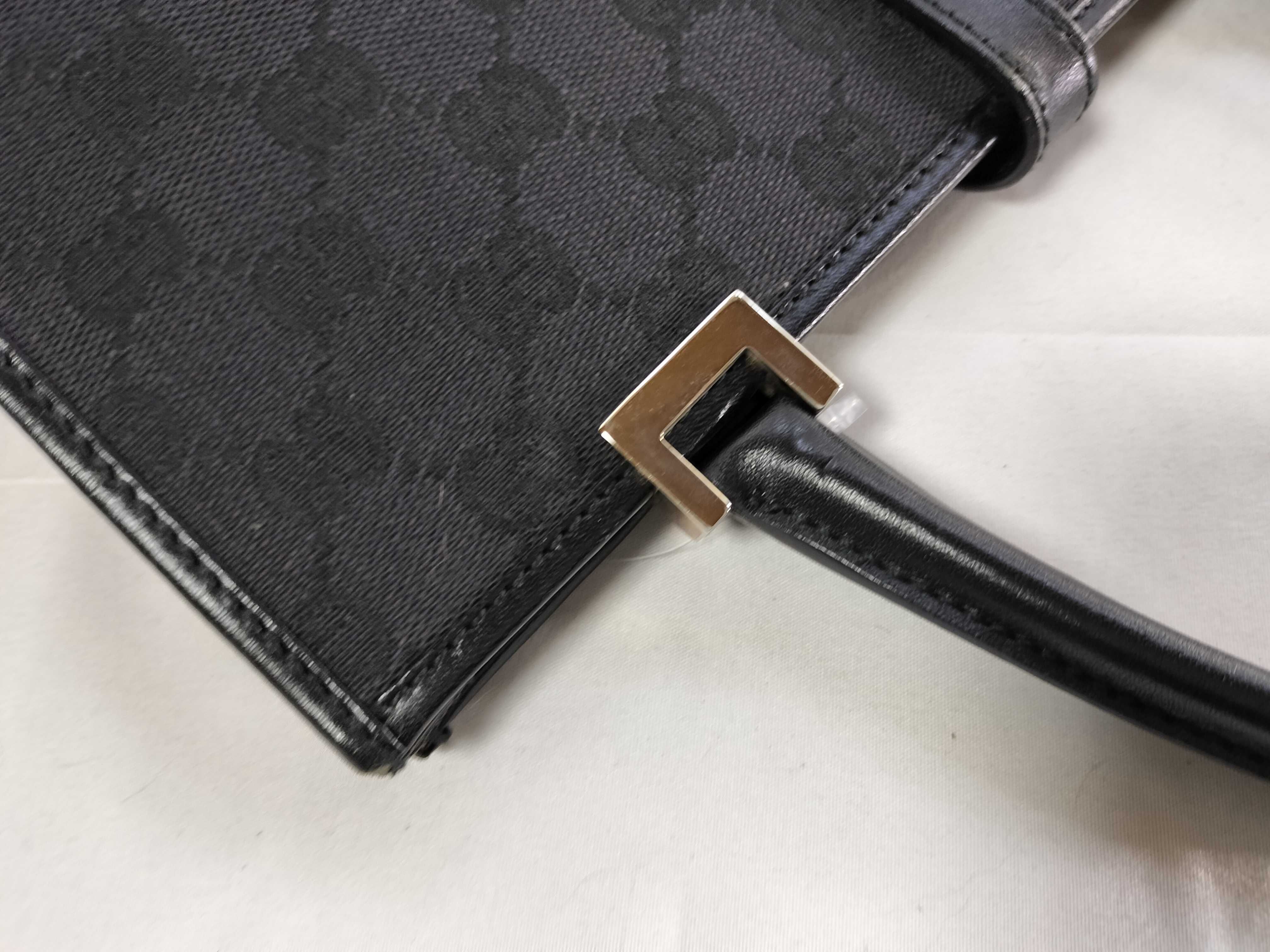 Jackie 021065 Black GG Canvas Tote Bag — view 5