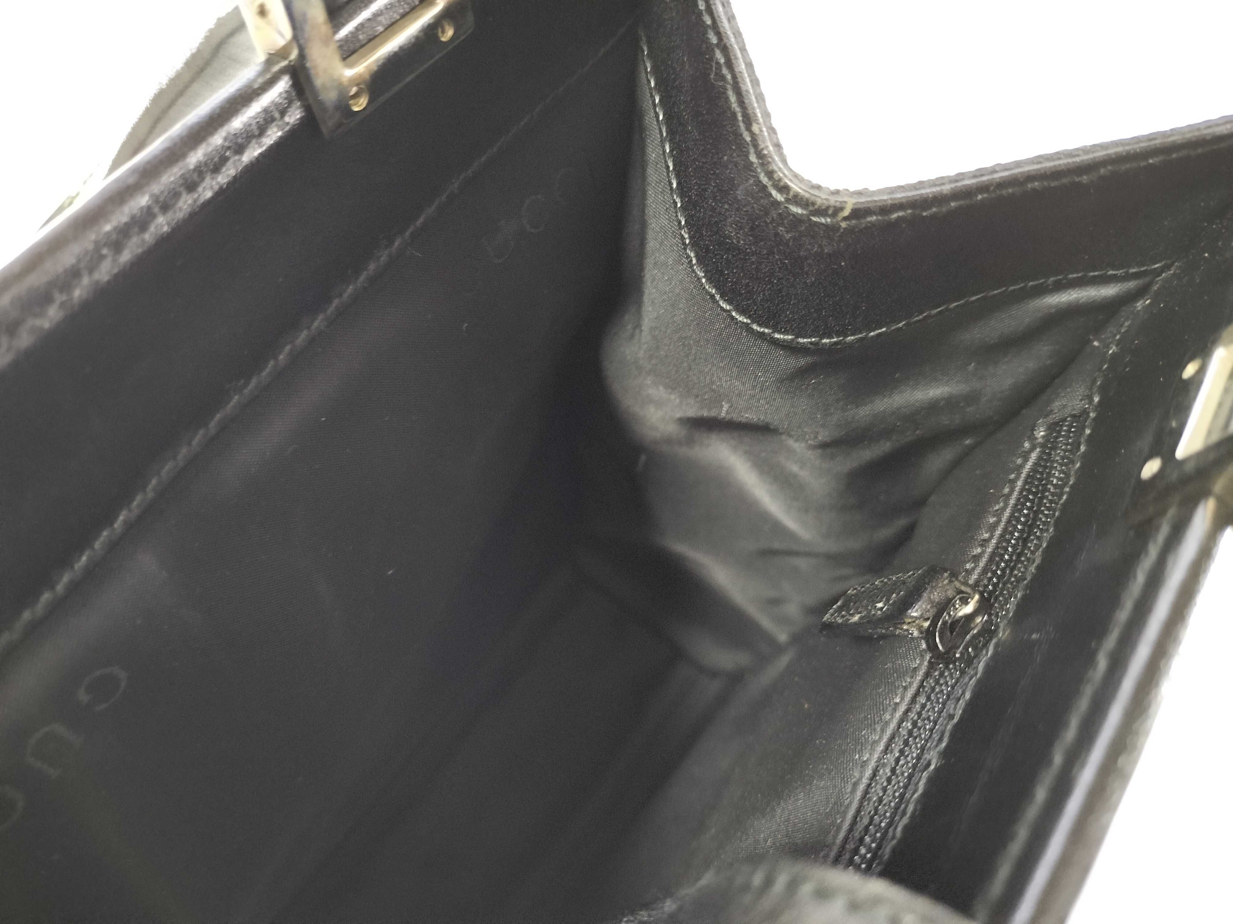 Jackie 021065 Black GG Canvas Tote Bag — view 8