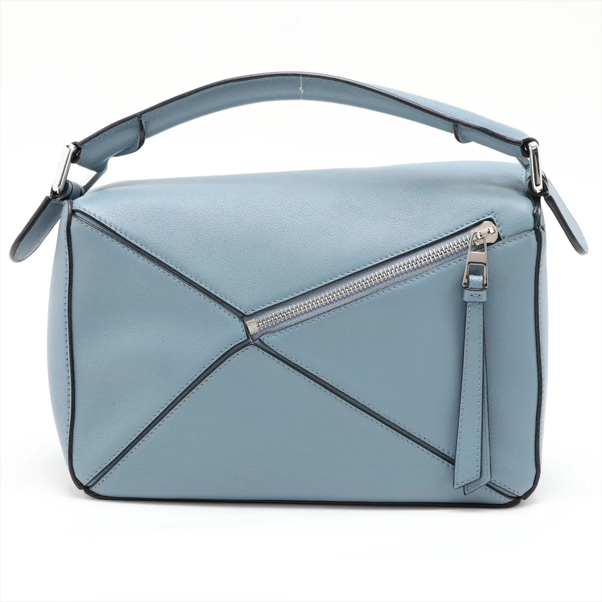 Puzzle Bag Small Leather 2-Way Shoulder Bag Blue — view 2