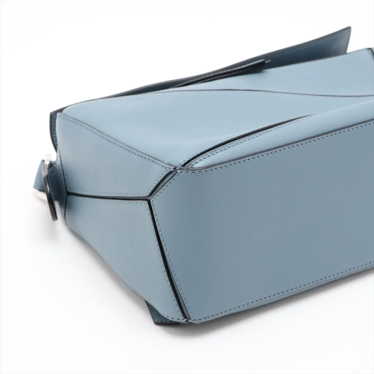 Puzzle Bag Small Leather 2-Way Shoulder Bag Blue — view 4
