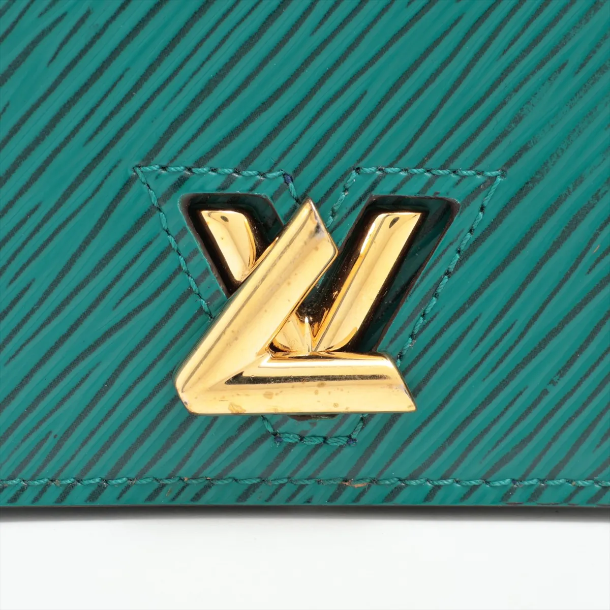 Epi Twist Multicart M68757 TN4179 Green Card Case with Initials — view 6