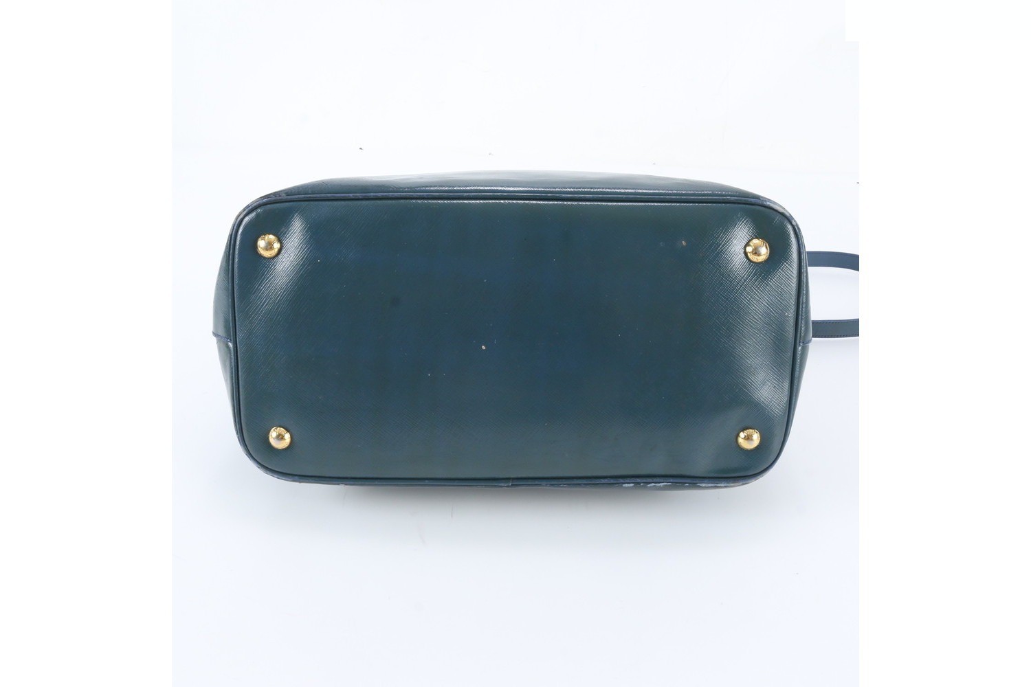Saffiano Leather Triangle Logo 2-Way Shoulder Bag — view 5