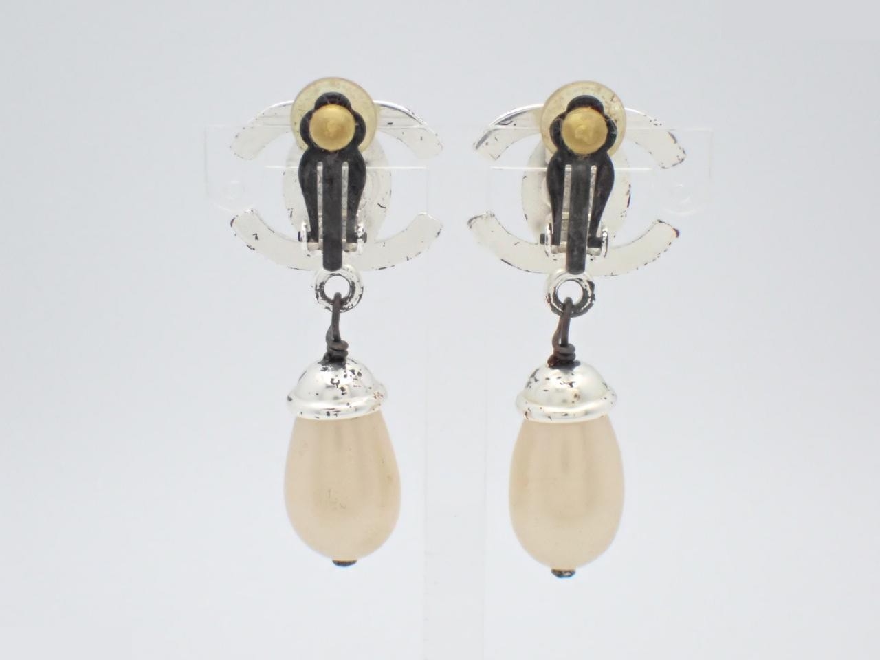 Pearl Earrings, Silver — view 2