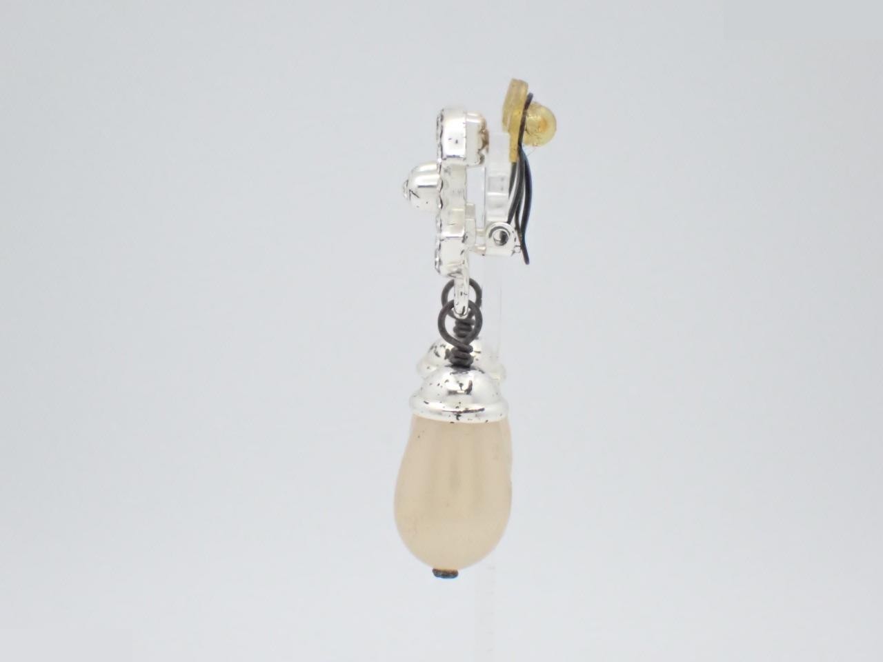 Pearl Earrings, Silver — view 3