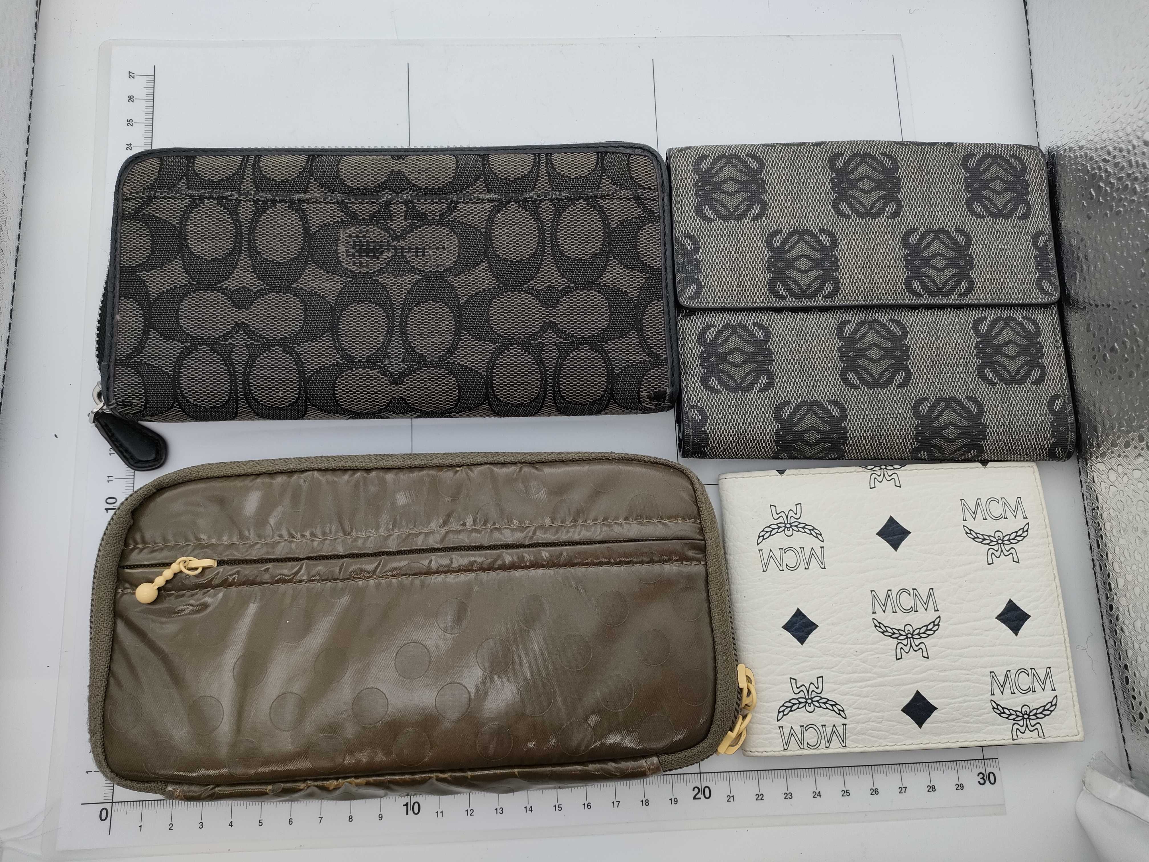 Coach and other brands wallet set, canvas/leather wallets — view 2