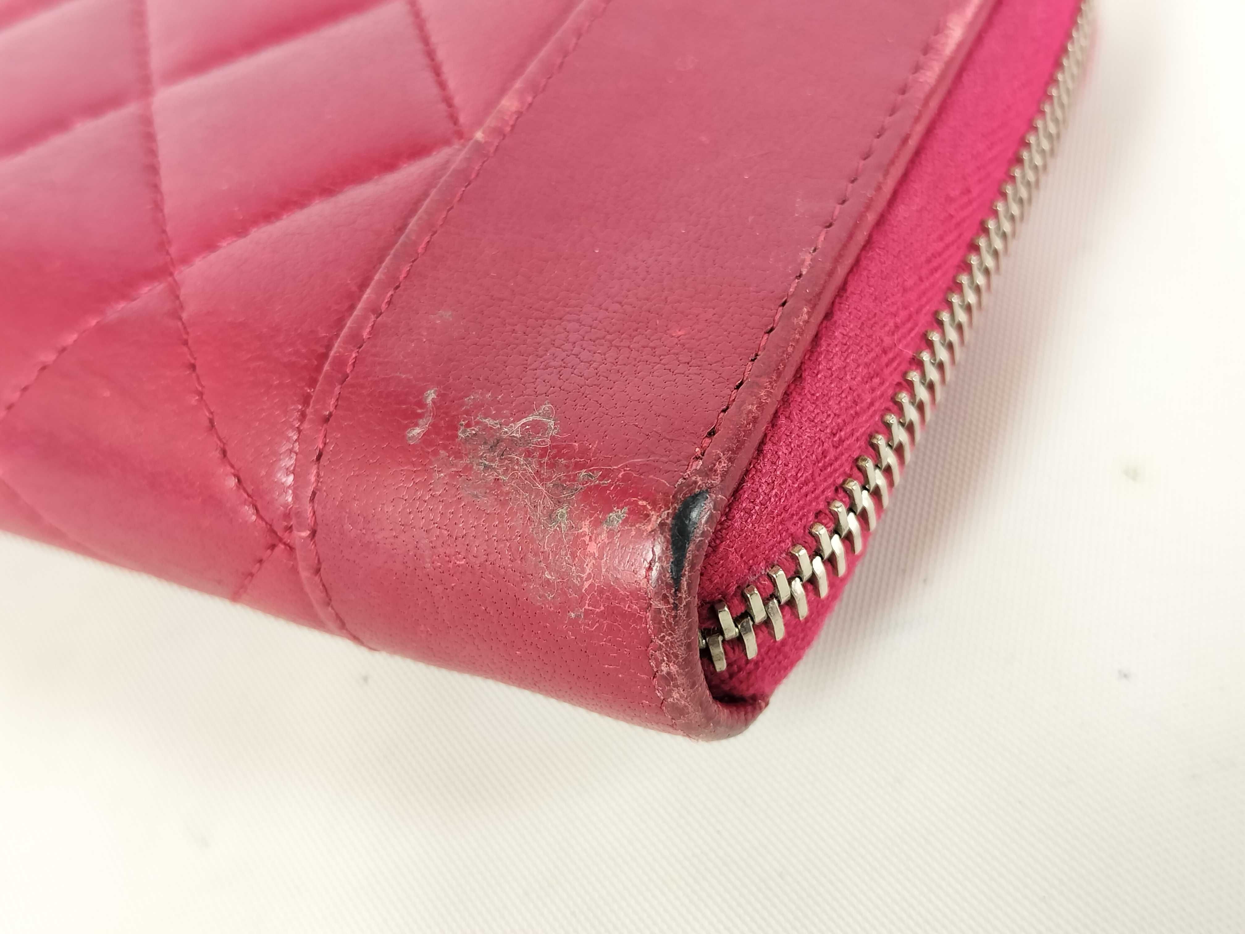 Coco Mark Pink Lambskin Long Wallet — view 2
