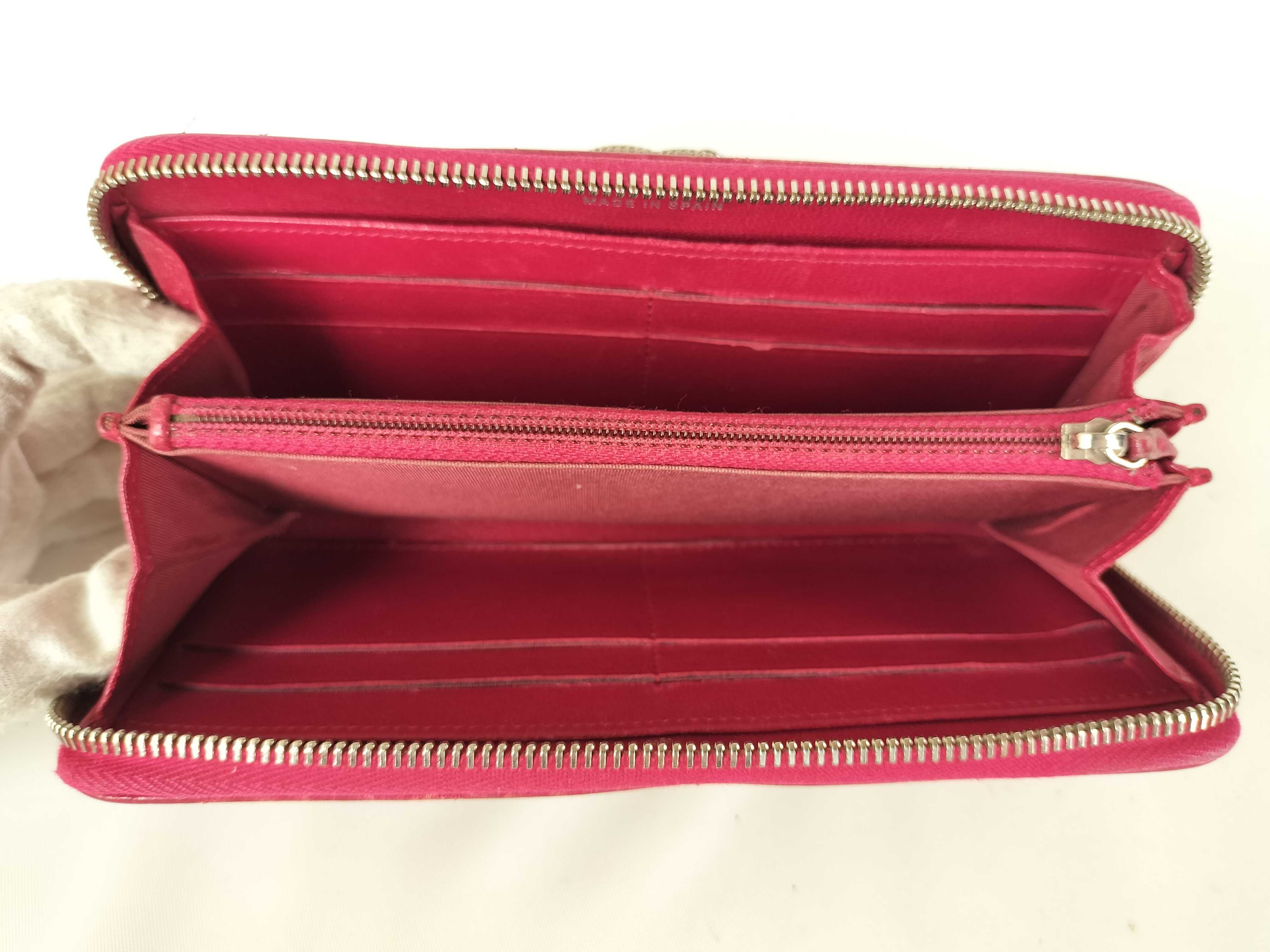 Coco Mark Pink Lambskin Long Wallet — view 8