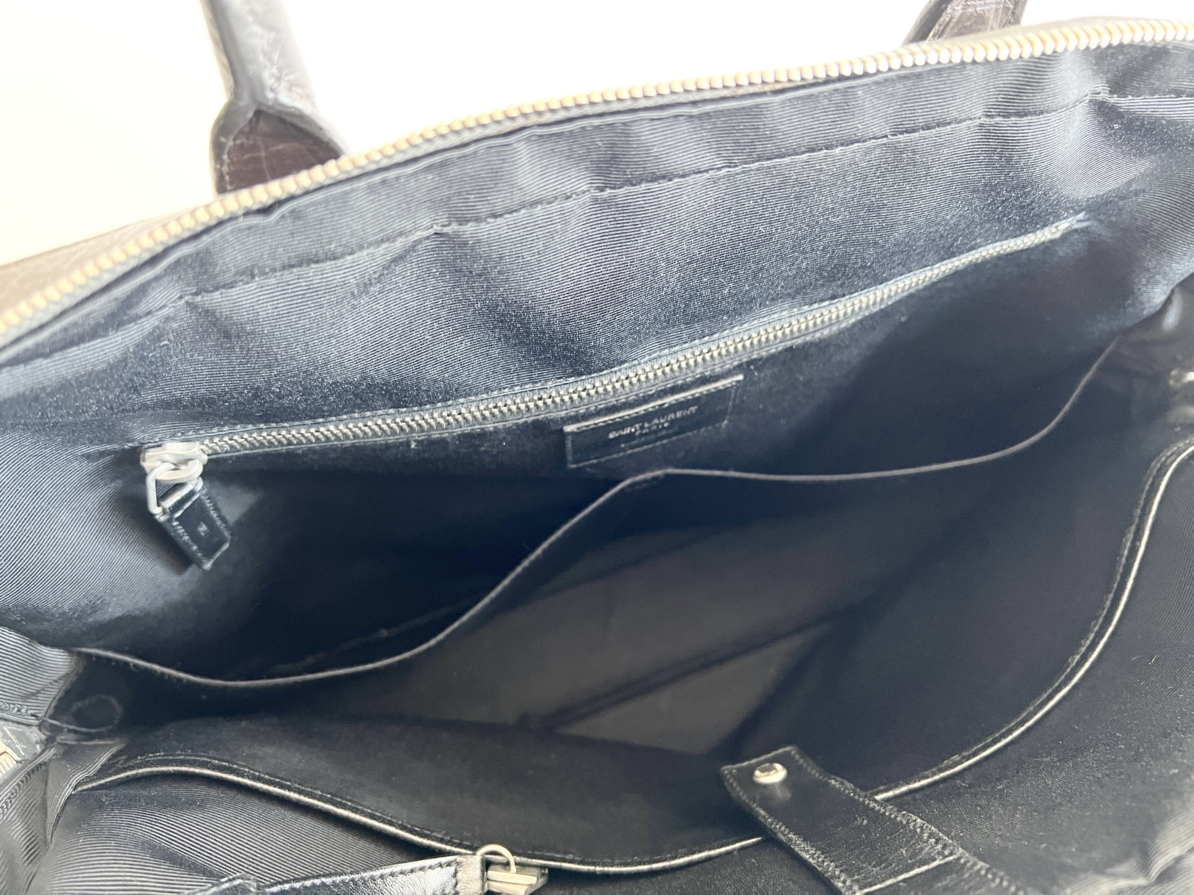 Crocodile Embossed Leather Briefcase Handbag Business Bag — view 9
