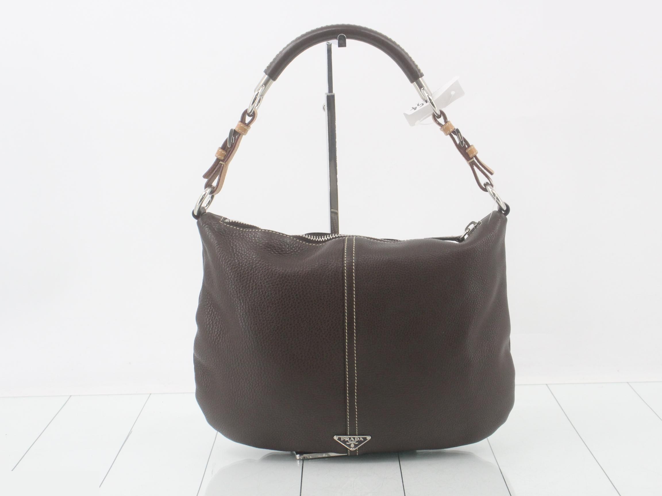 Leather triangular plate semi-shoulder bag — view 2