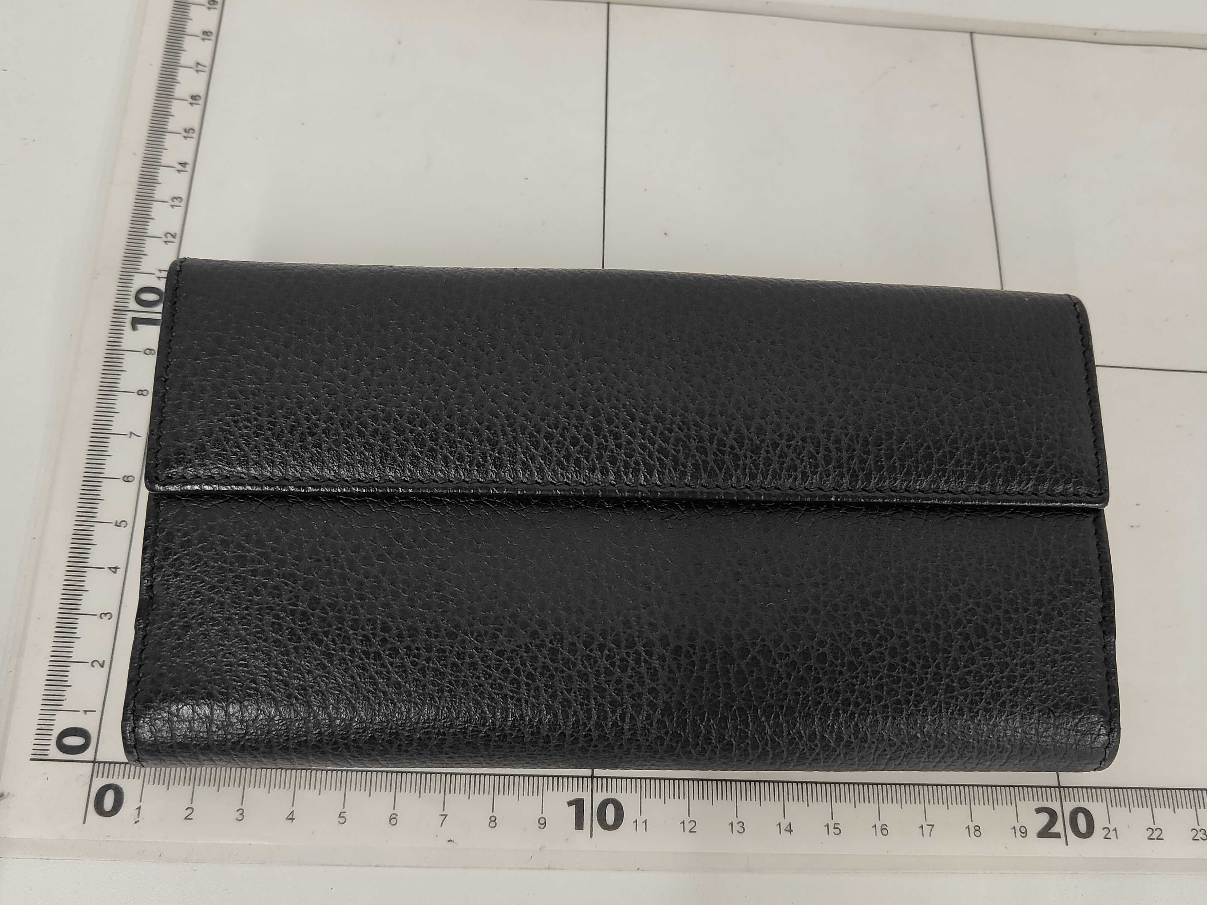 231837・2149 Leather Long Wallet, Black — view 2