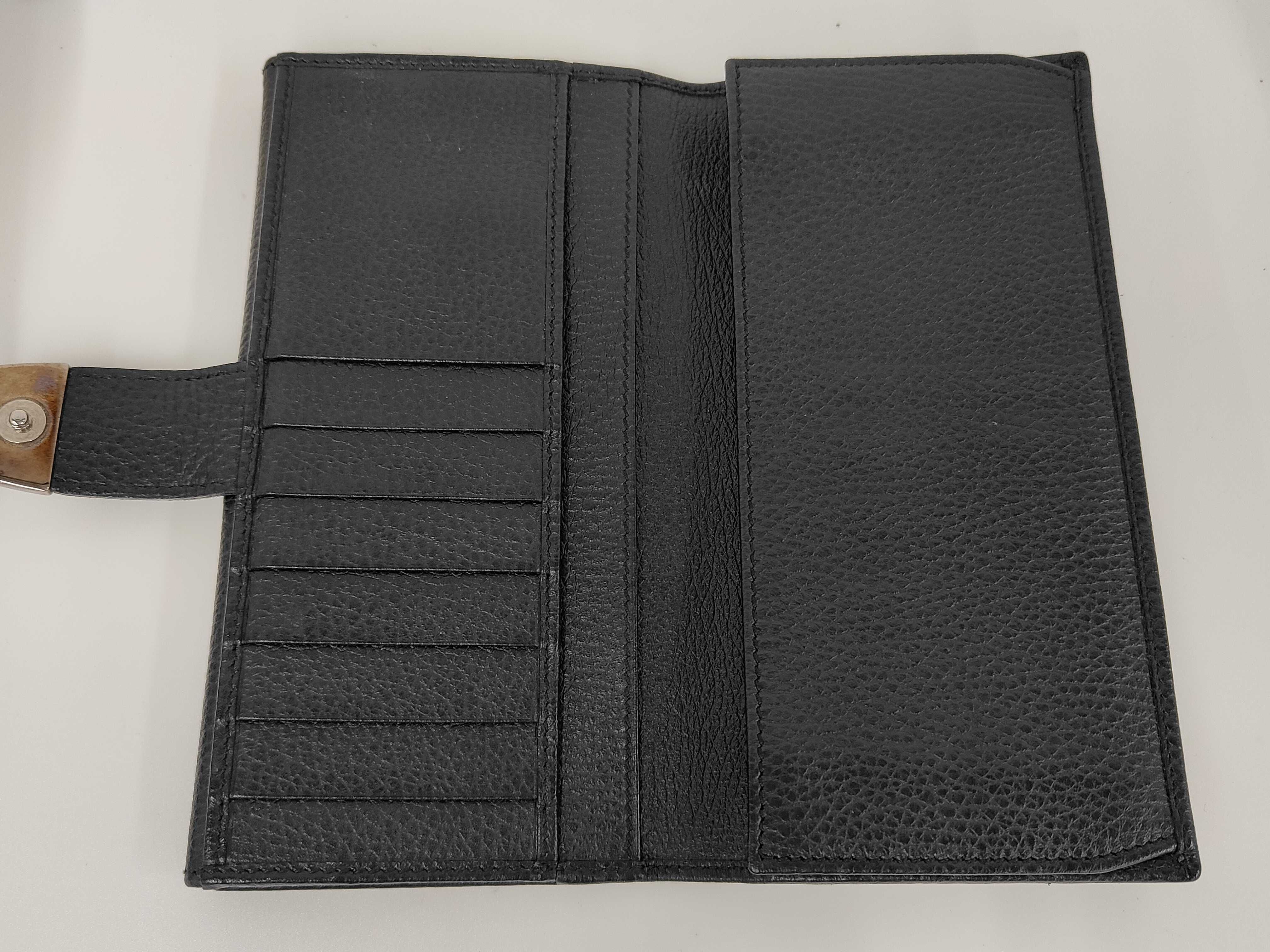 231837・2149 Leather Long Wallet, Black — view 4