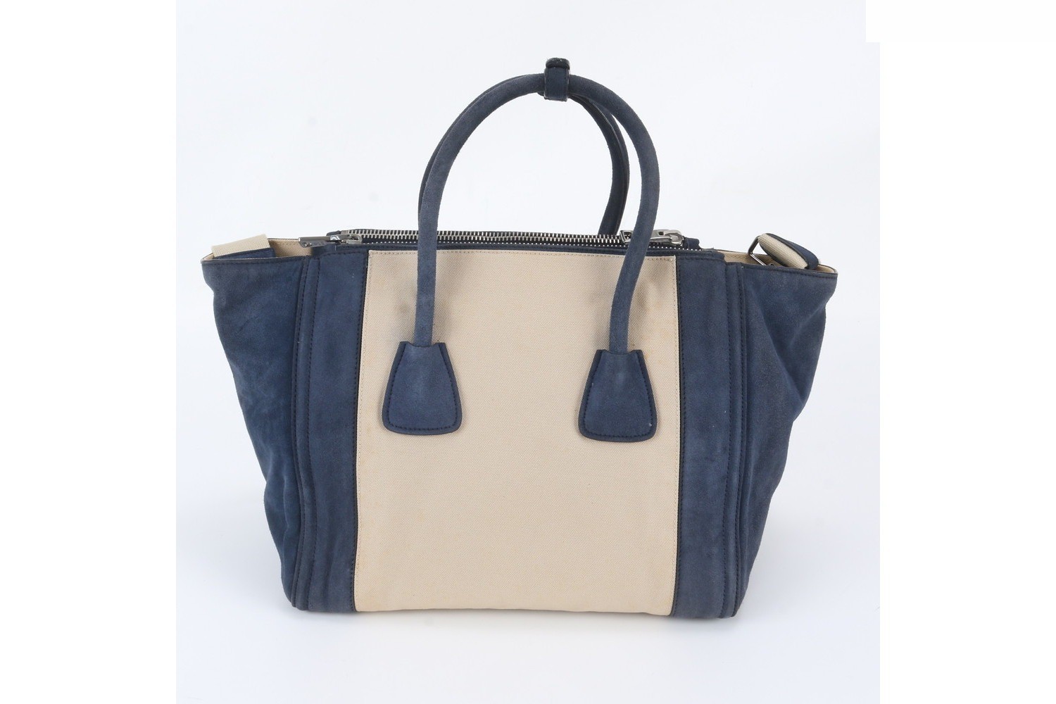 Triangle Logo Leather 2-Way Tote Bag — view 3