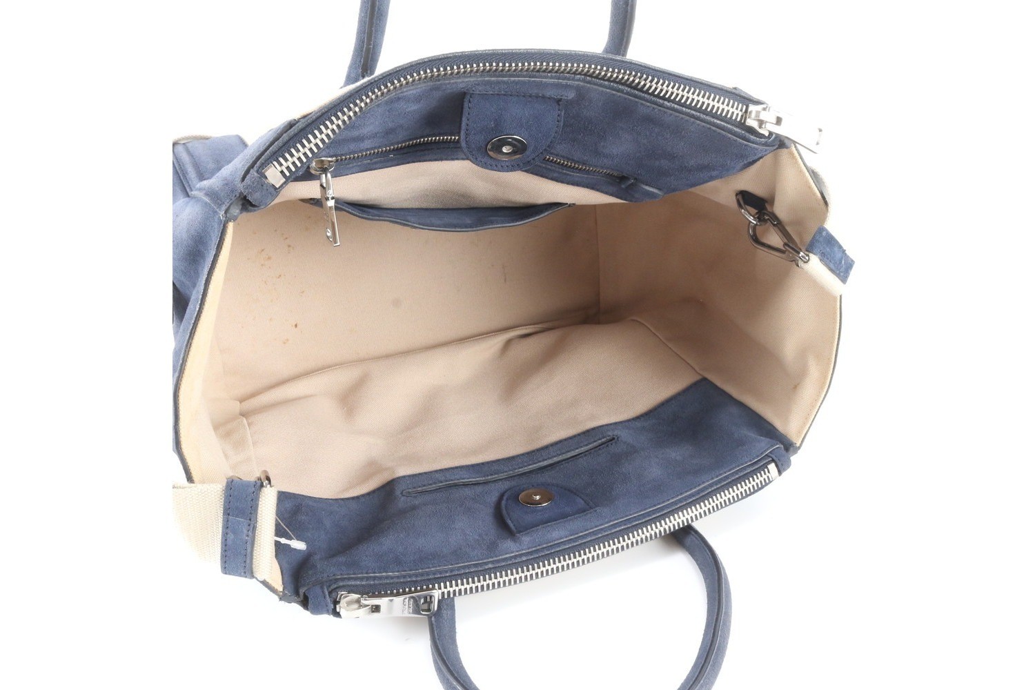 Triangle Logo Leather 2-Way Tote Bag — view 7