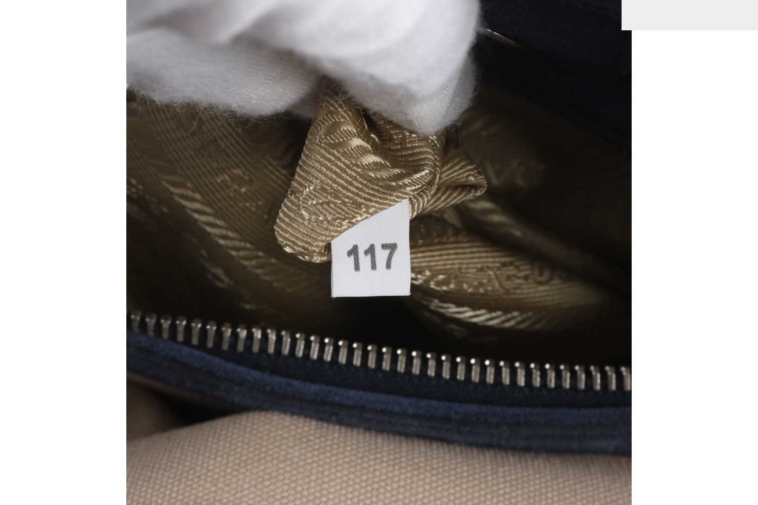 Triangle Logo Leather 2-Way Tote Bag — view 9