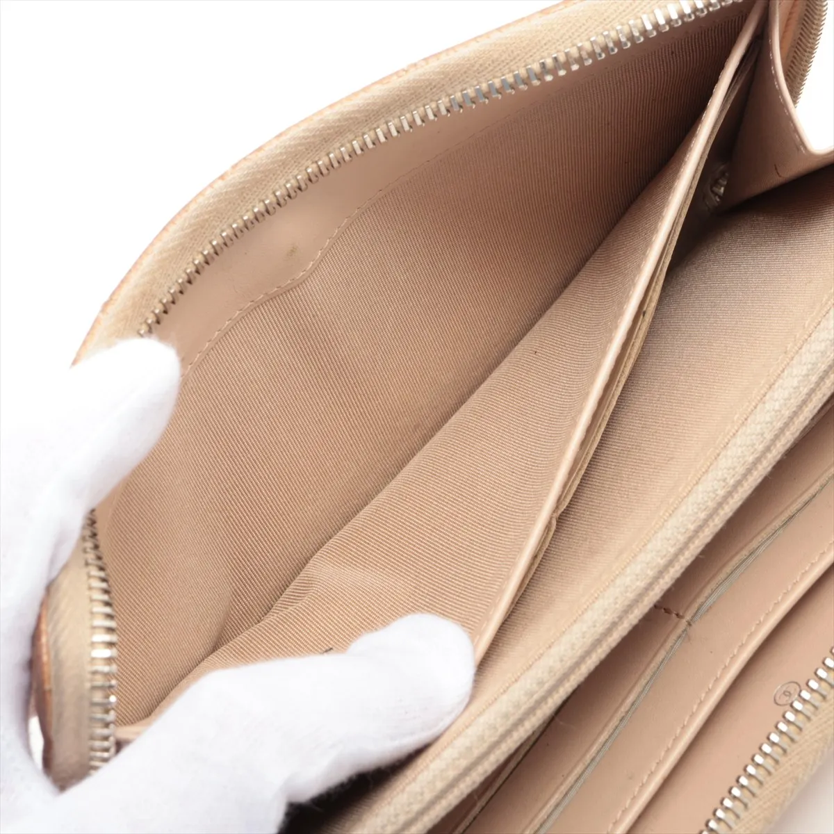 Matelasse caviar skin long wallet bronze gold hardware 20532351 — view 4