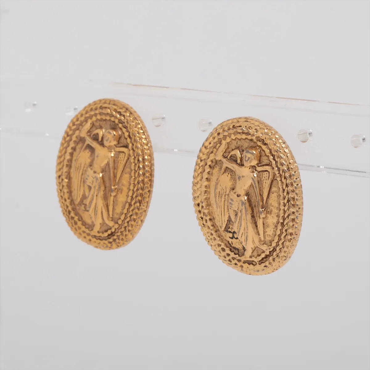 Angel Earrings (Pair), GP Gold. Shows signs of wear including — view 3