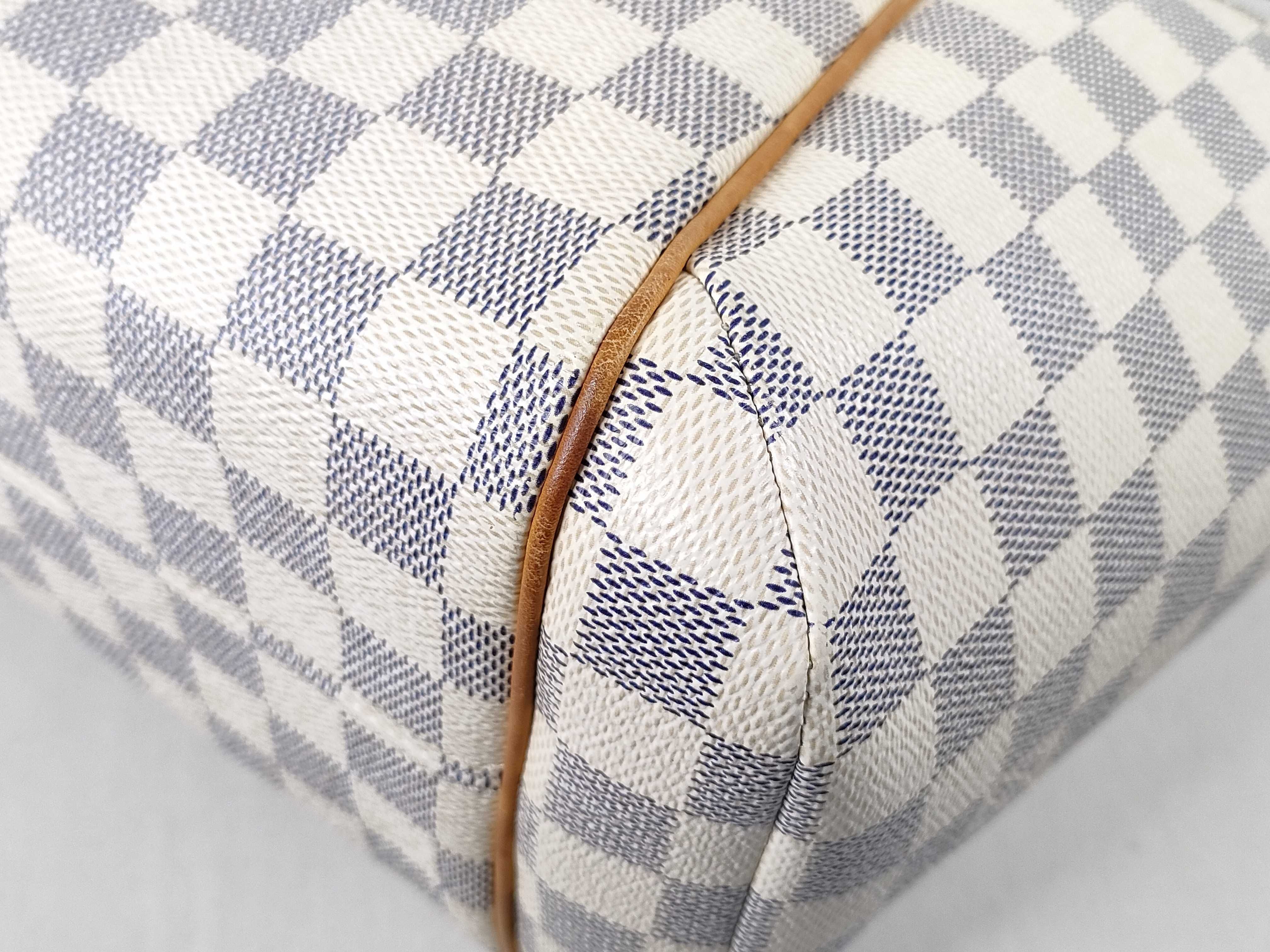 Damier Azur Totally MM N51262 DU2181 White Tote Bag — view 6