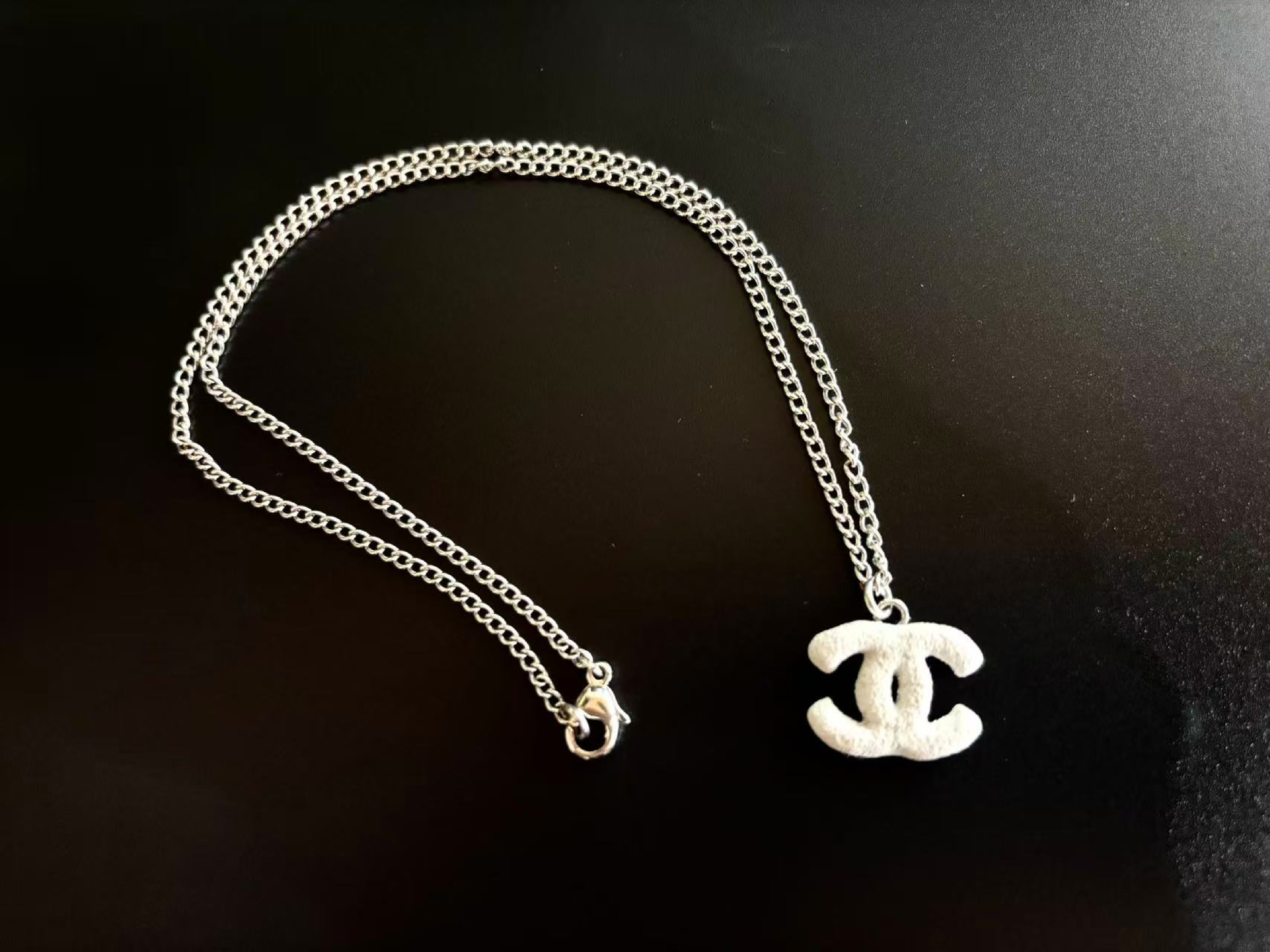 Coco Coral-Style Silver Necklace, 8.3g, Chain approx. 42cm. — view 5