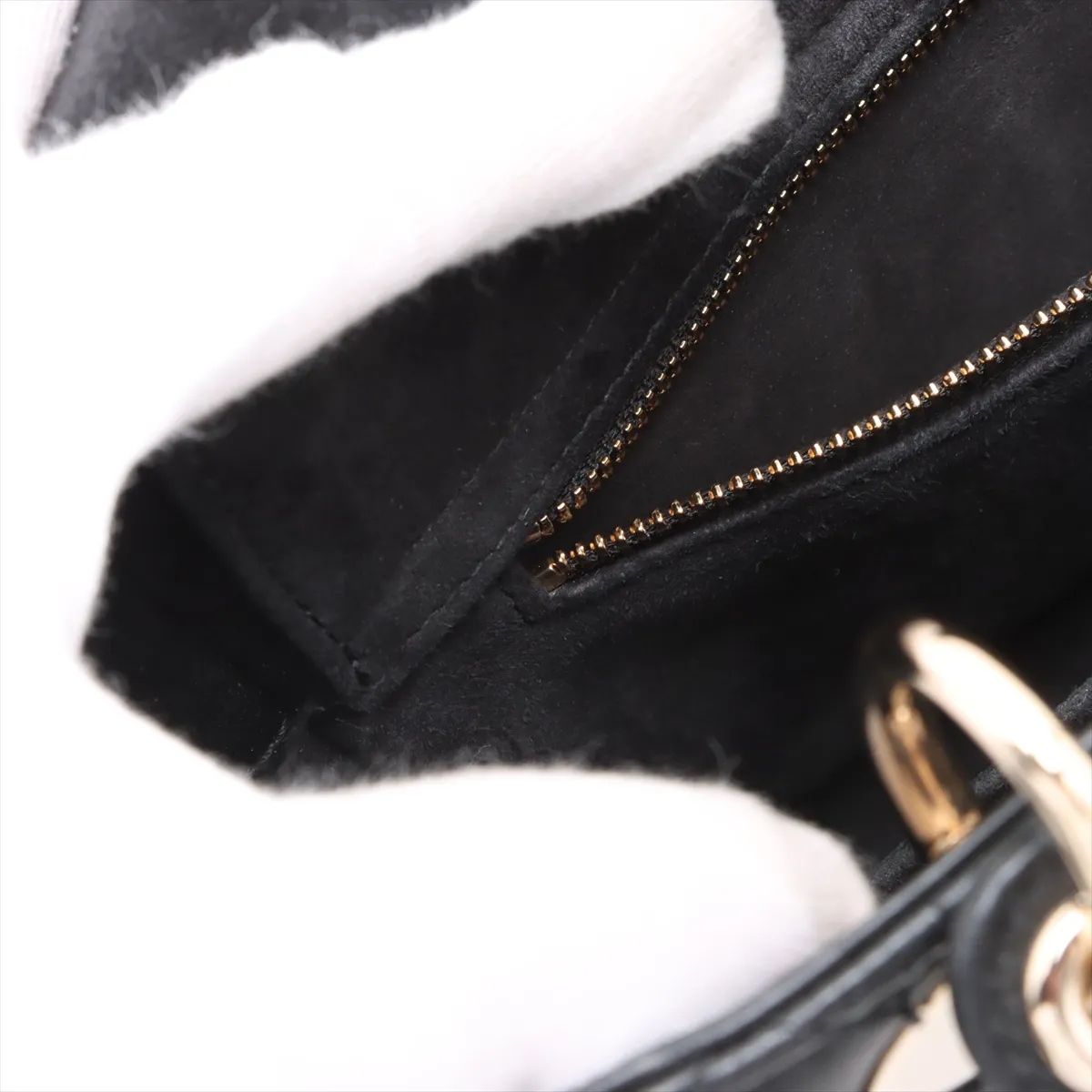 Cannage Lady Dior Leather 2WAY Handbag Black with Mitza — view 14