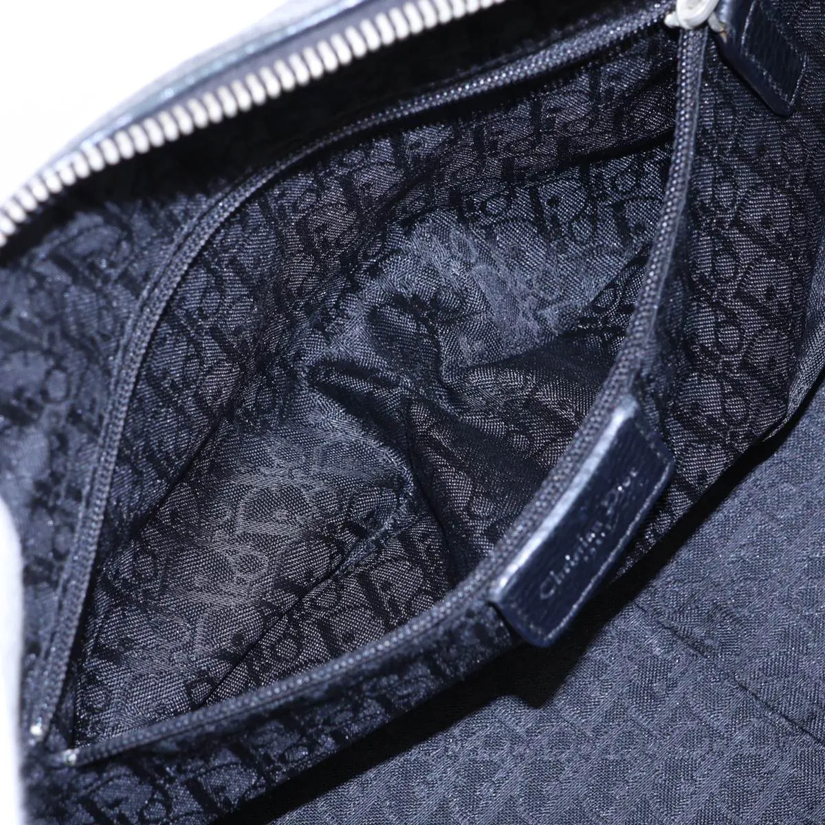 Cannage Leather Handbag, Black — view 8