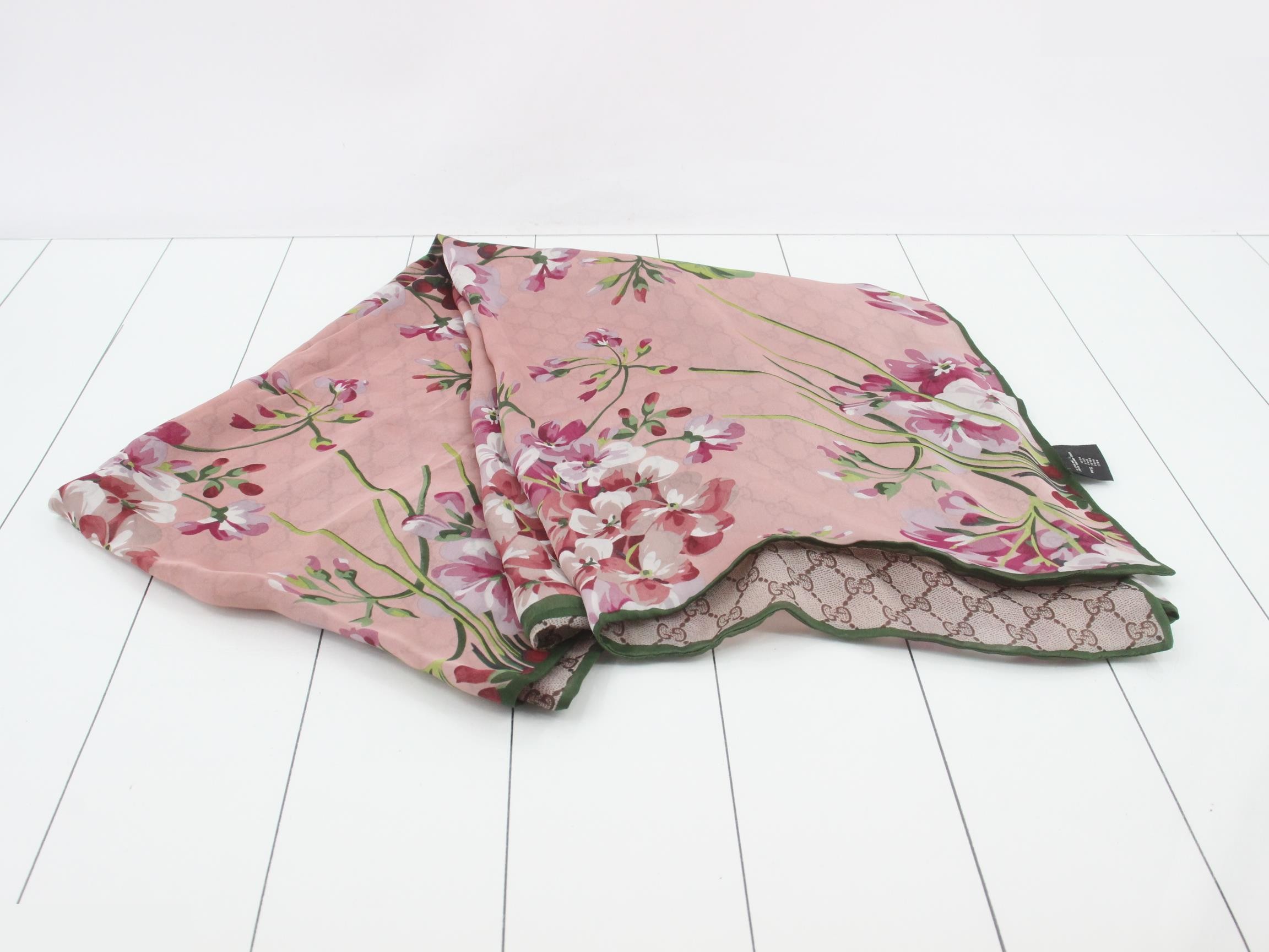 GG pattern long scarf, silk — view 2