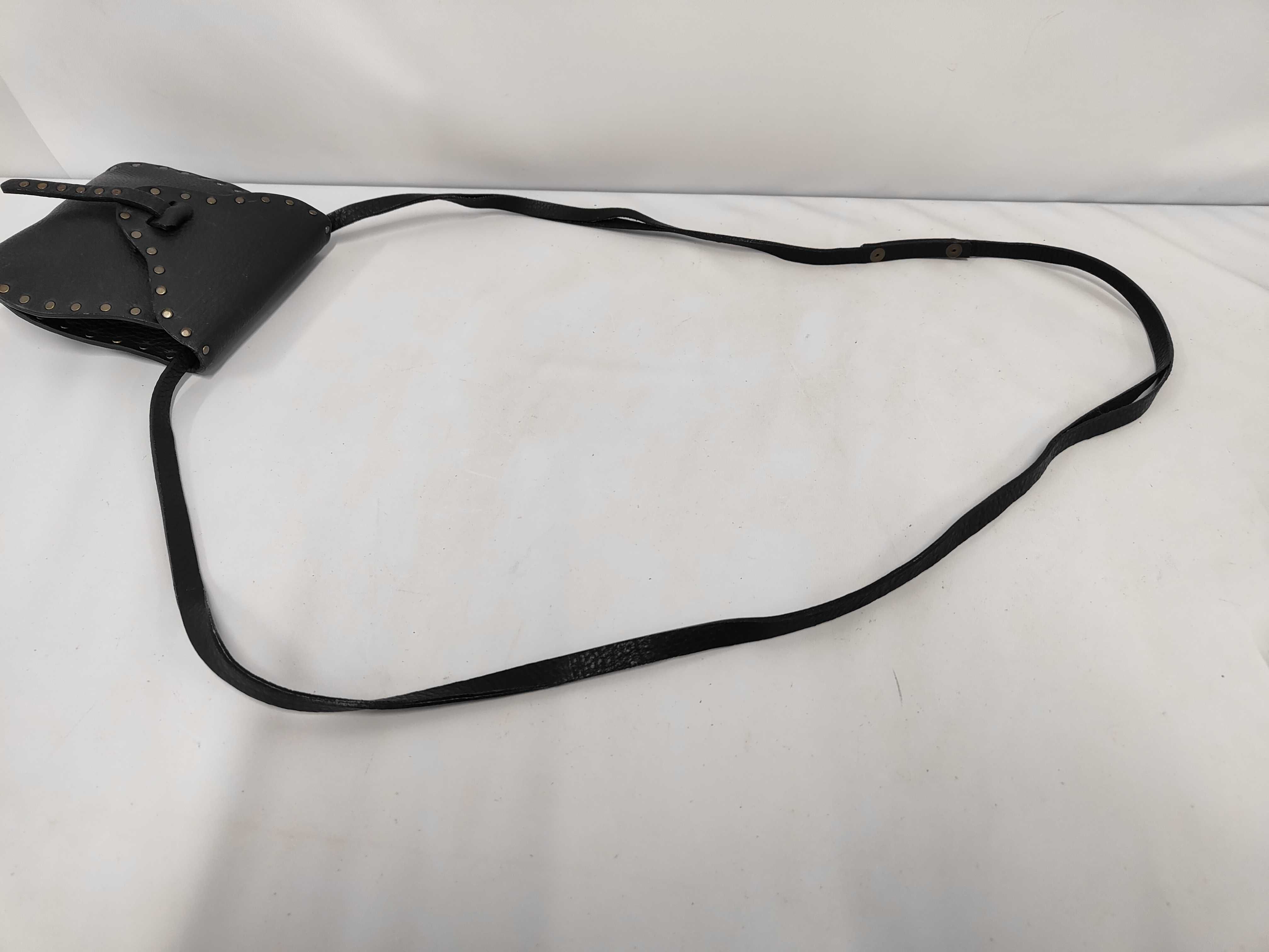 Studded Black Leather Crossbody Mini Shoulder Bag — view 5