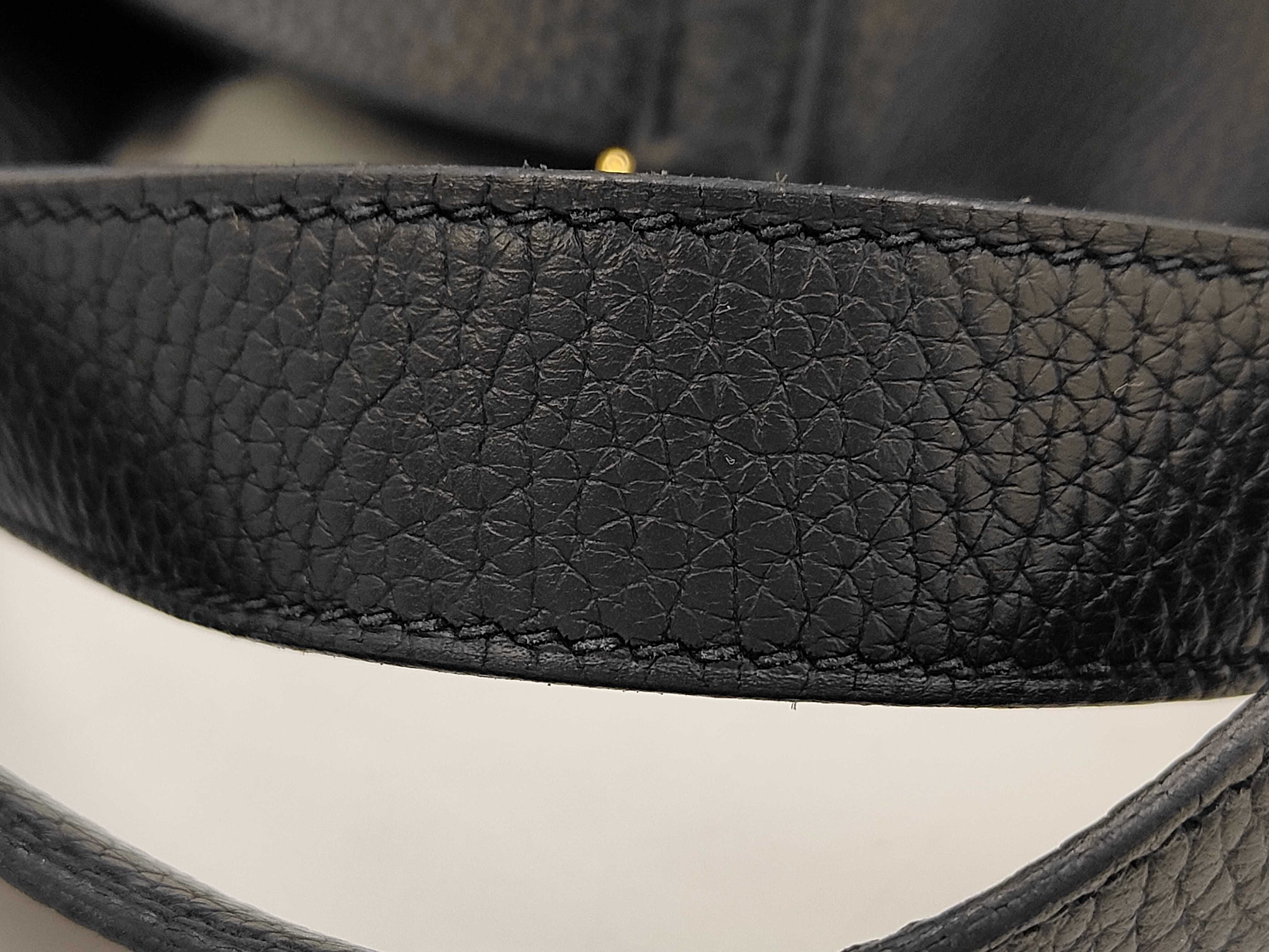 Picotin Lock MM Handbag, Gris Misty/Champagne Gold Hardware, Taurillon Clemence Leather, Z Stamp — view 6
