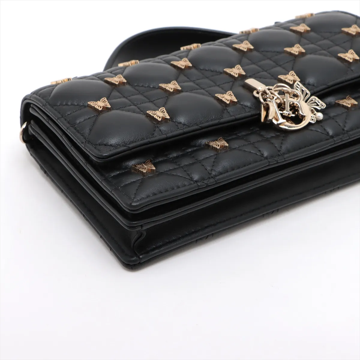 Cannage Miss Dior Leather 2WAY Shoulder Bag Black — view 4