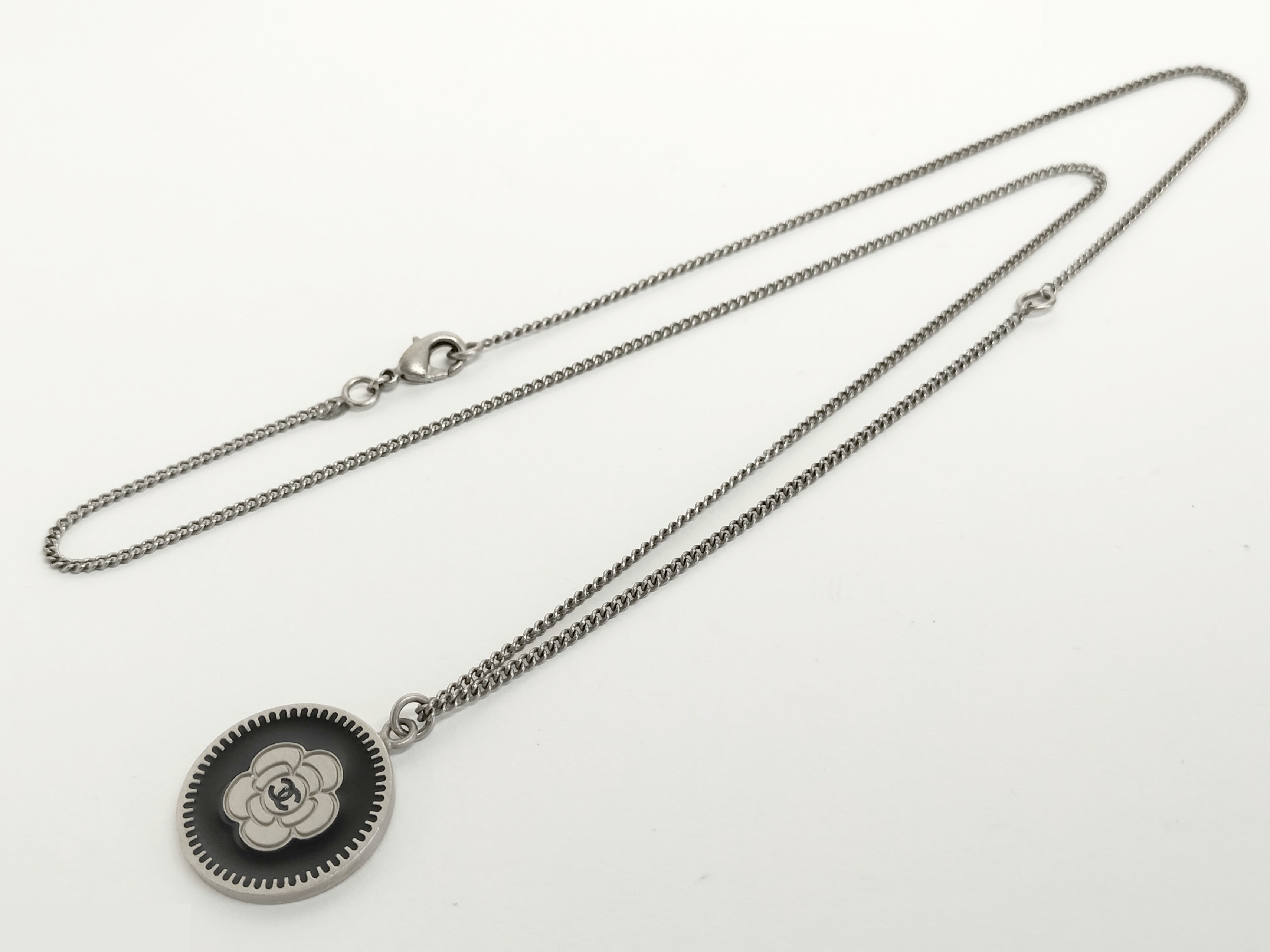 Coco Camellia Silver Necklace, Chain approx. 60cm — view 2