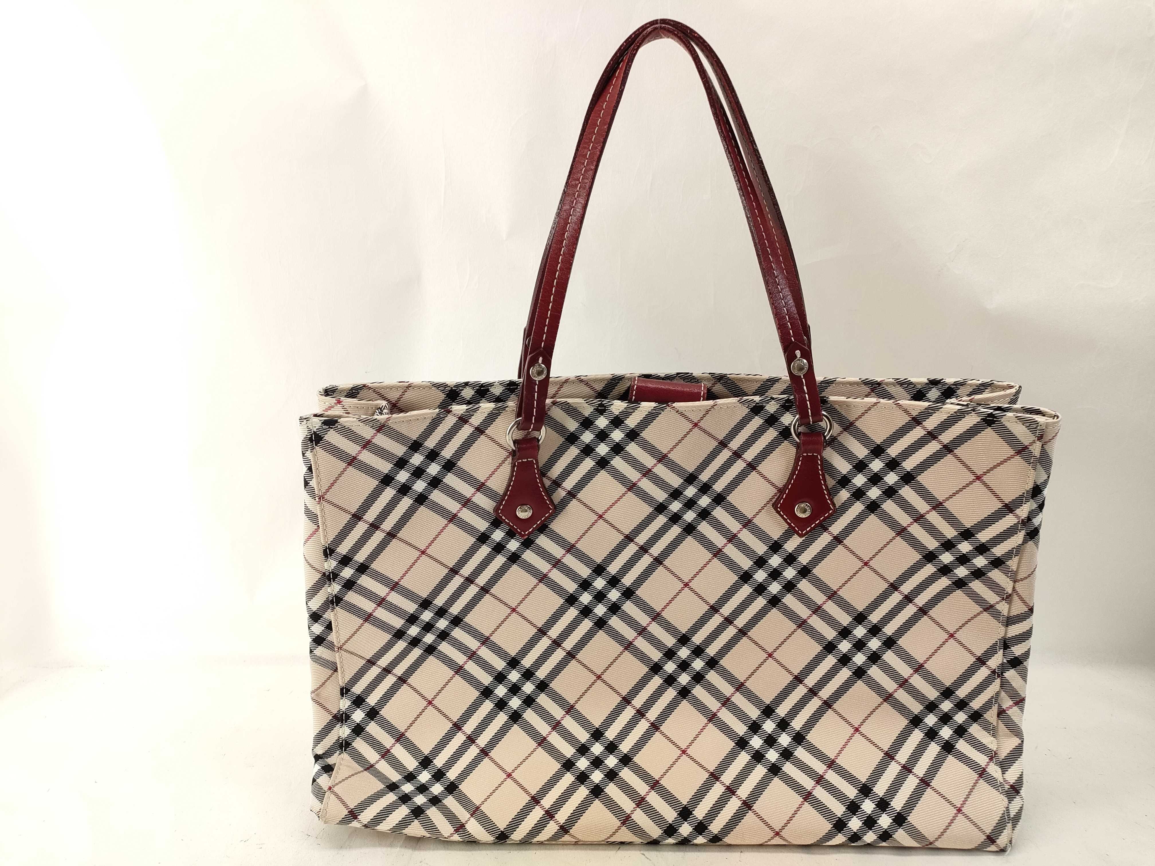 Blue Label Check Tote Bag