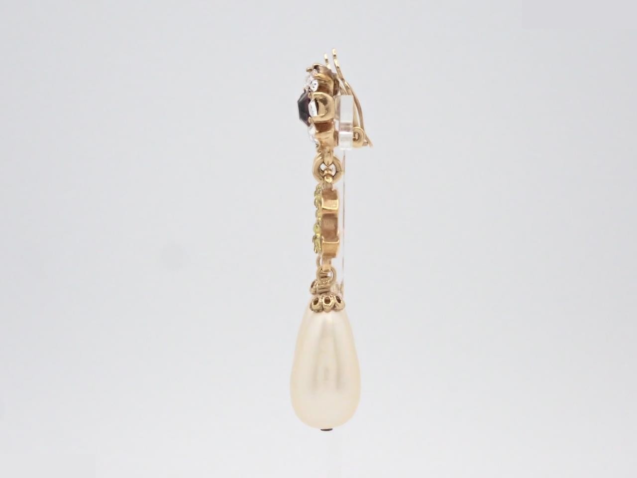 Earrings, Coco Mark design, pearl, 19.2g — view 3