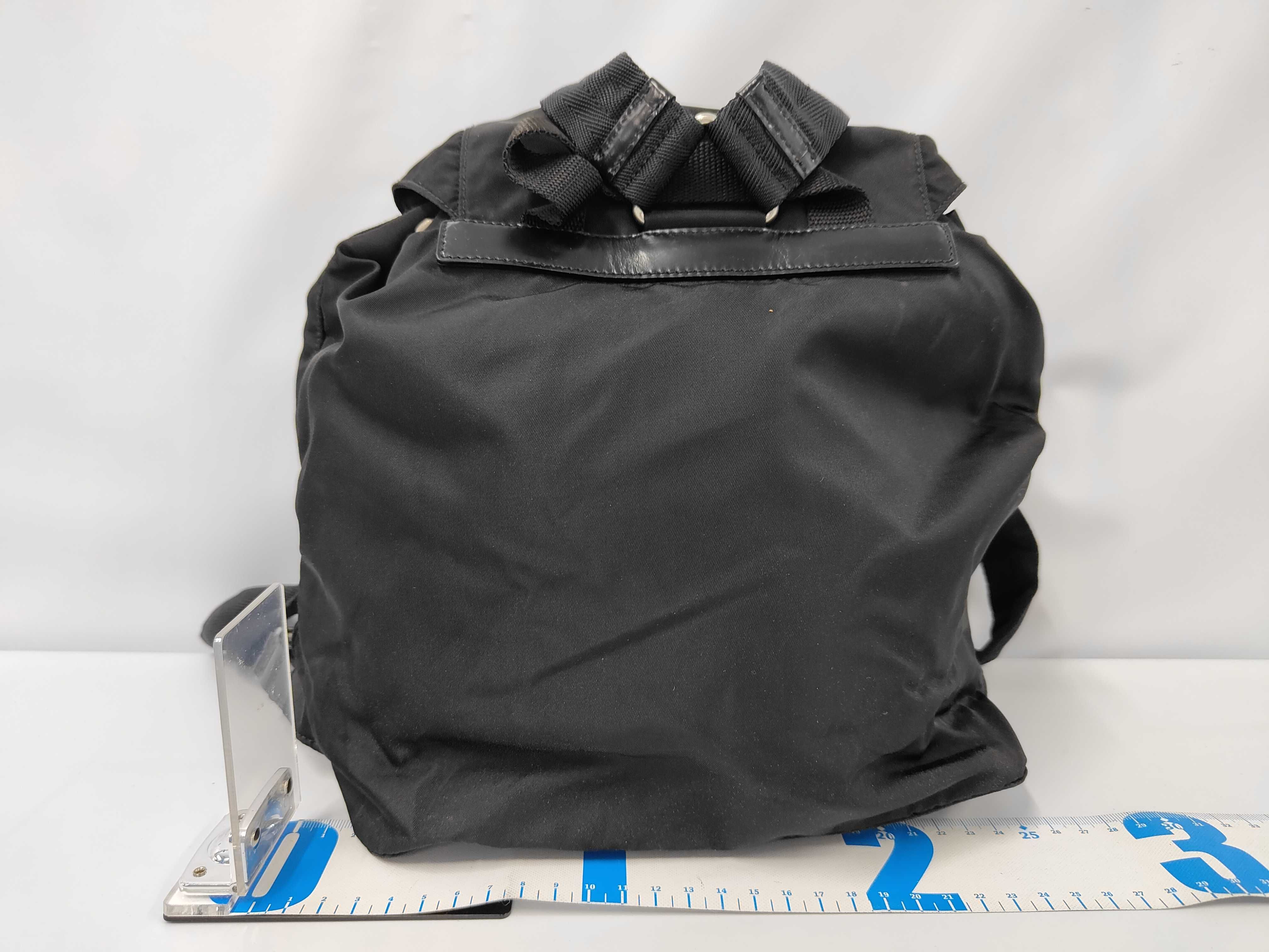 nylon backpack, black backpack. — view 2