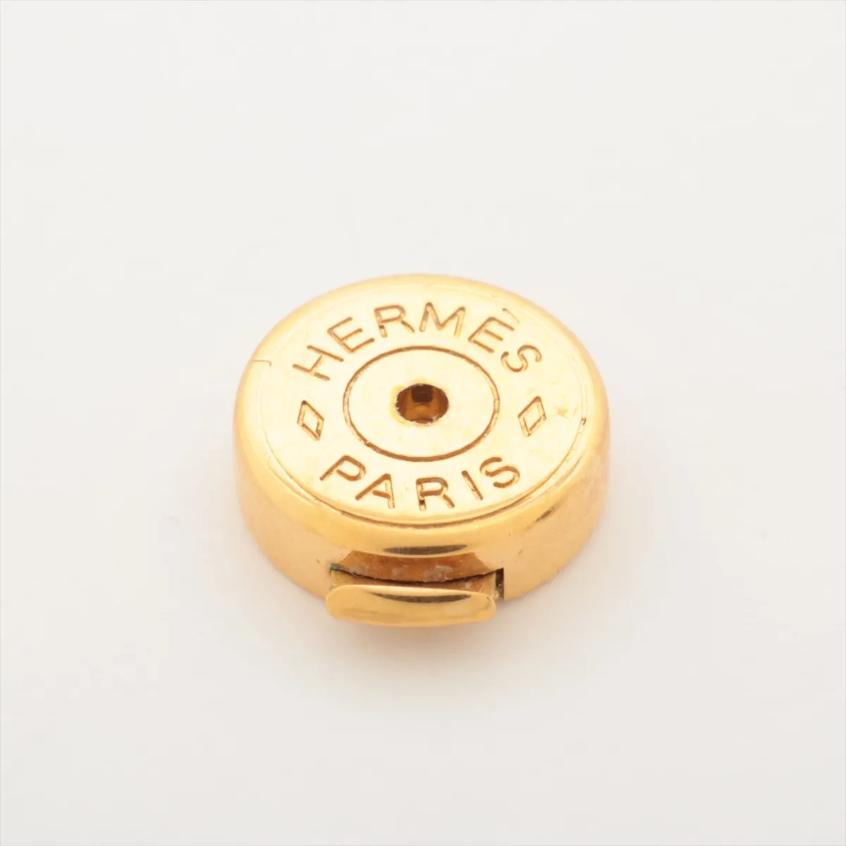 Pop H Earrings (Pair) GP Bordeaux x Gold. Shows wear, tarnishing, — view 5