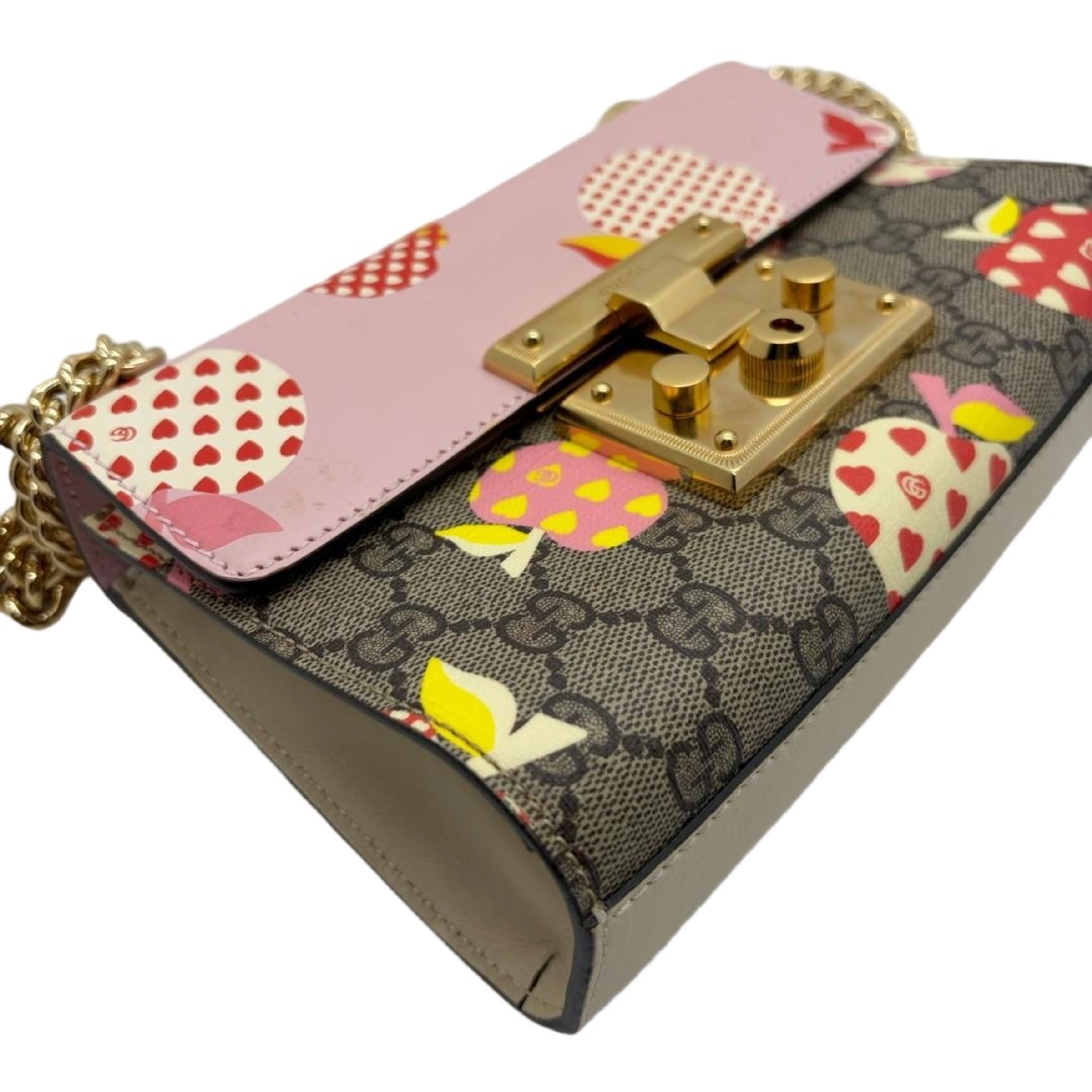 GG Supreme Strawberry Padlock Chain Shoulder Bag — view 5