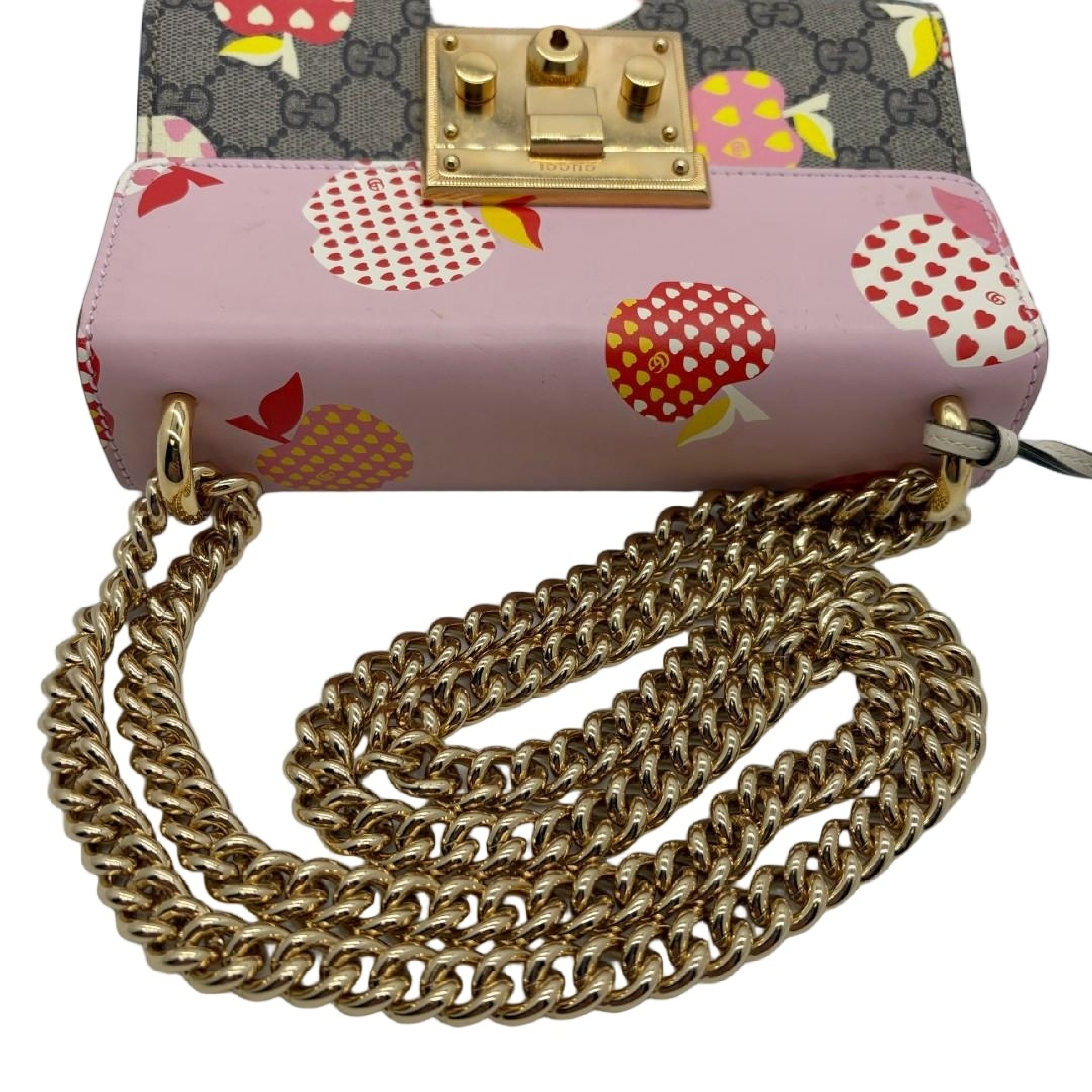 GG Supreme Strawberry Padlock Chain Shoulder Bag — view 10