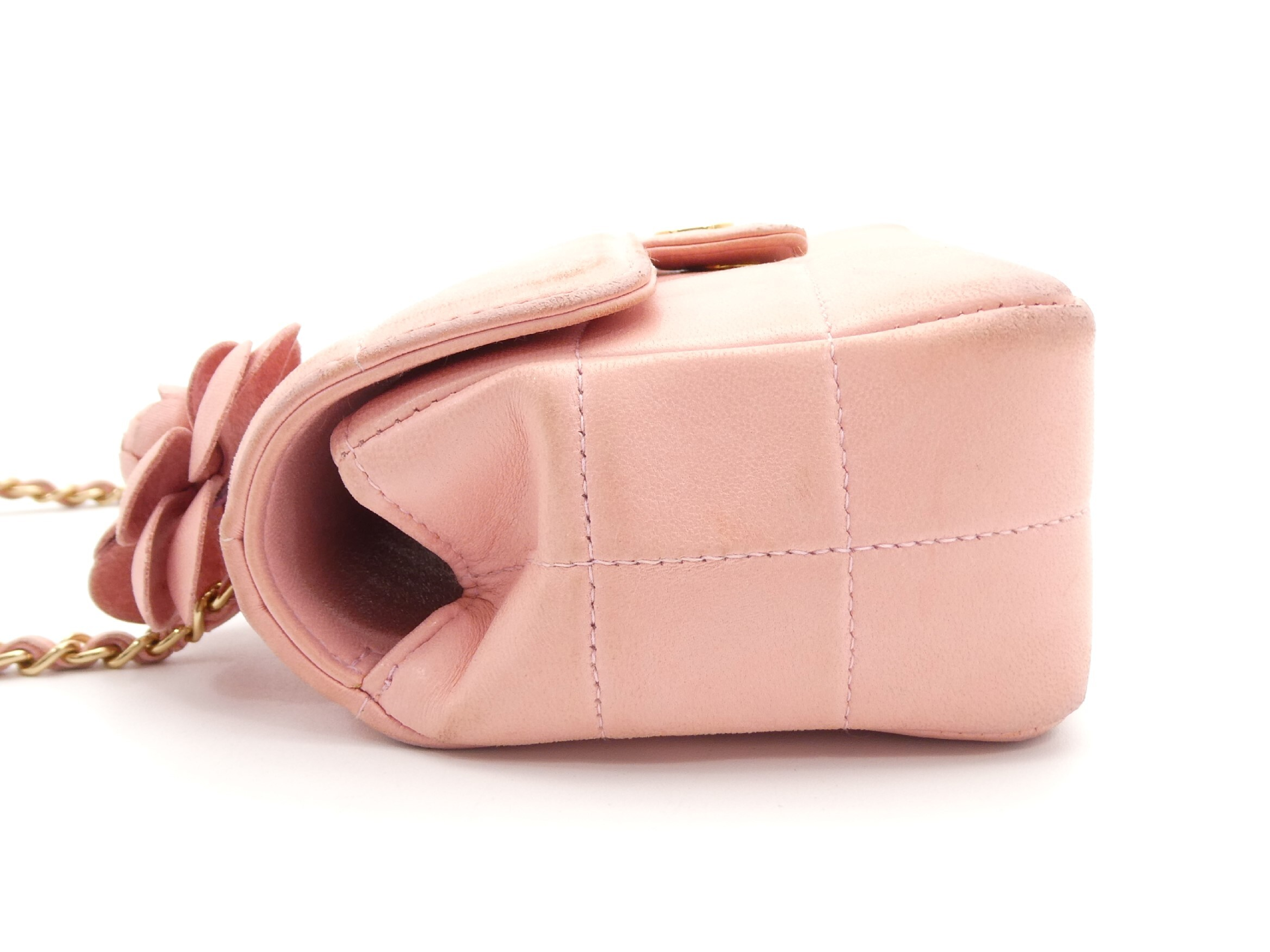 Camellia Chocolate Bar Coco Mark Chain Shoulder Bag — view 3