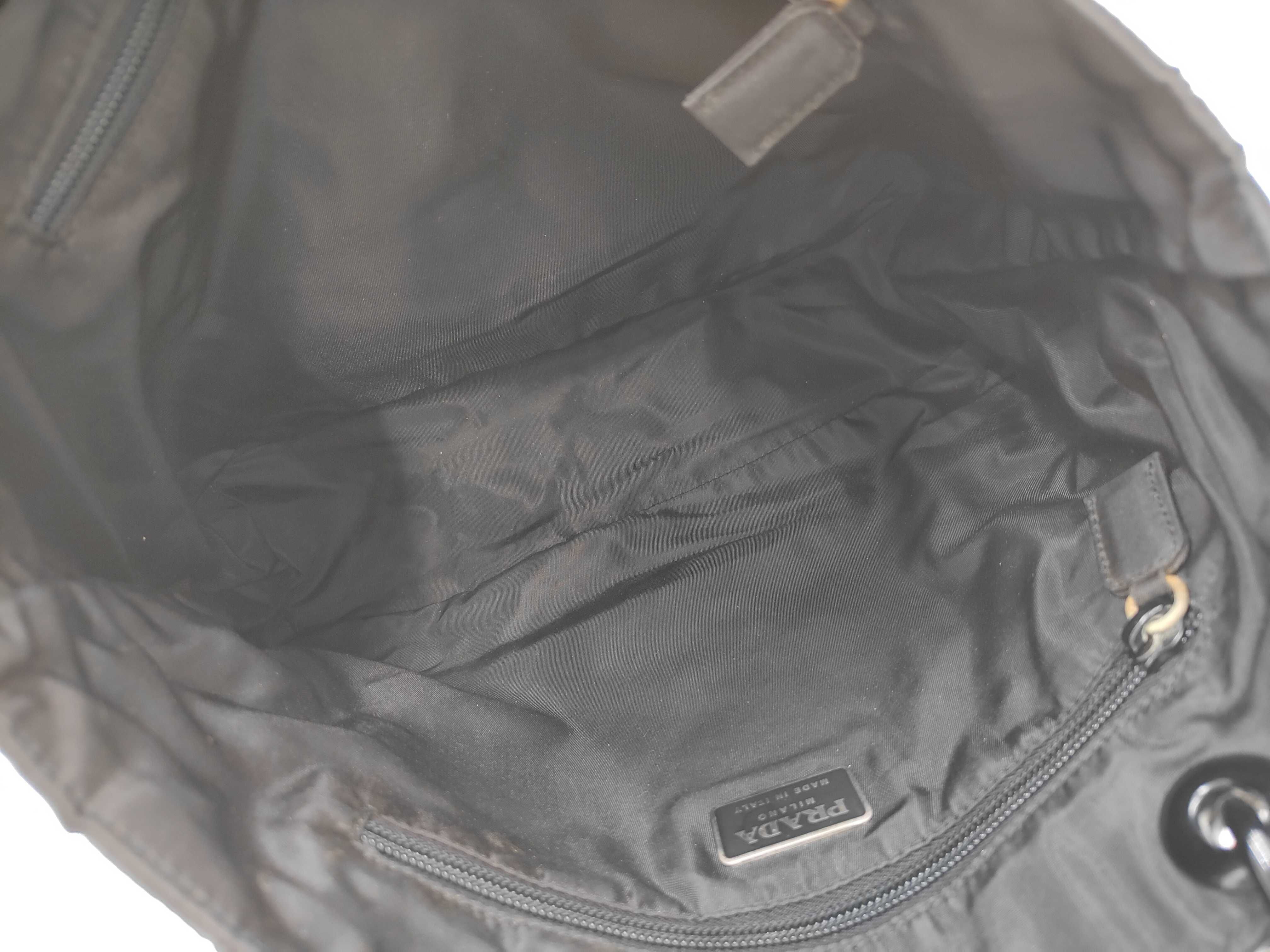 Nylon x Leather Chain Handbag — view 5