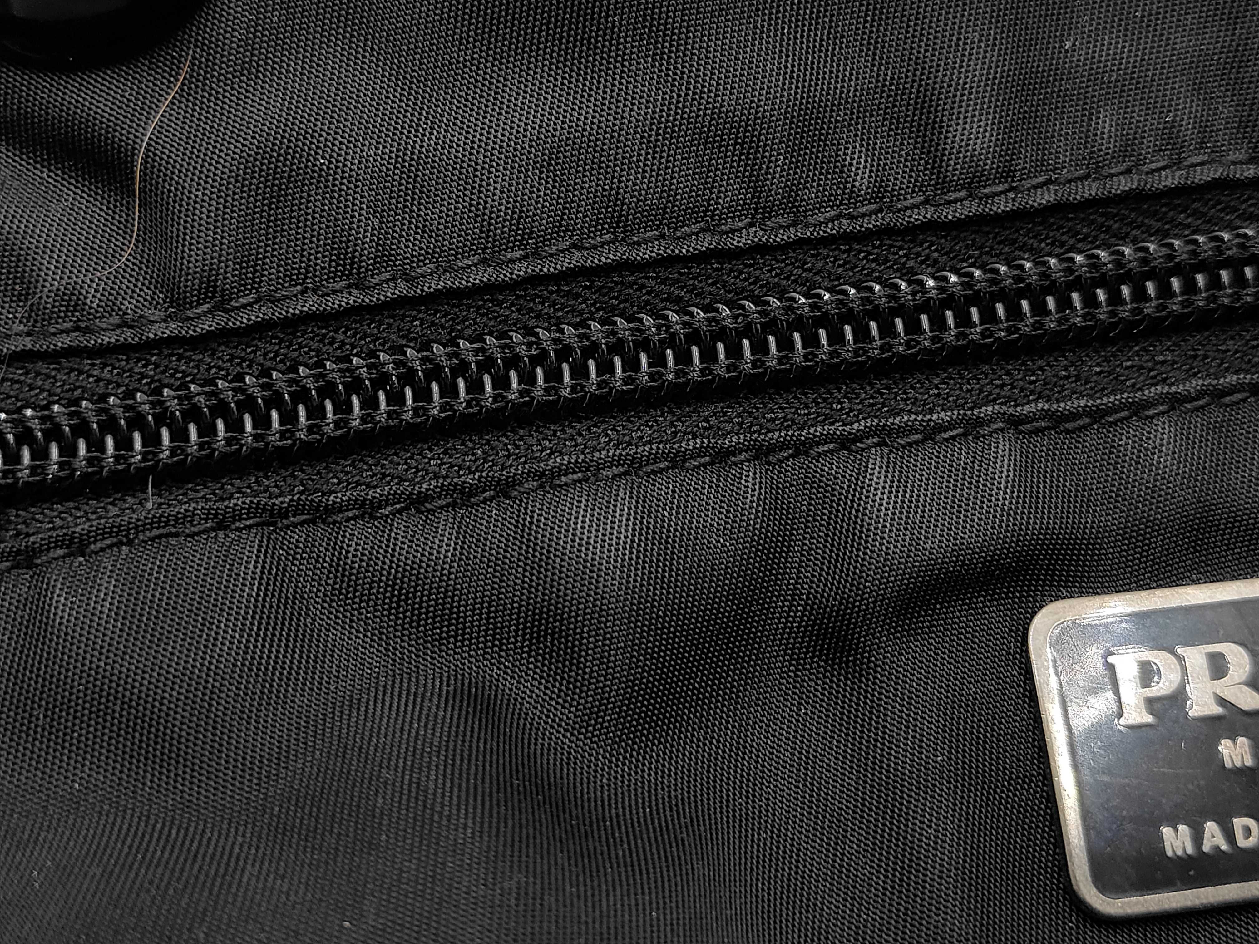 Nylon x Leather Chain Handbag — view 10