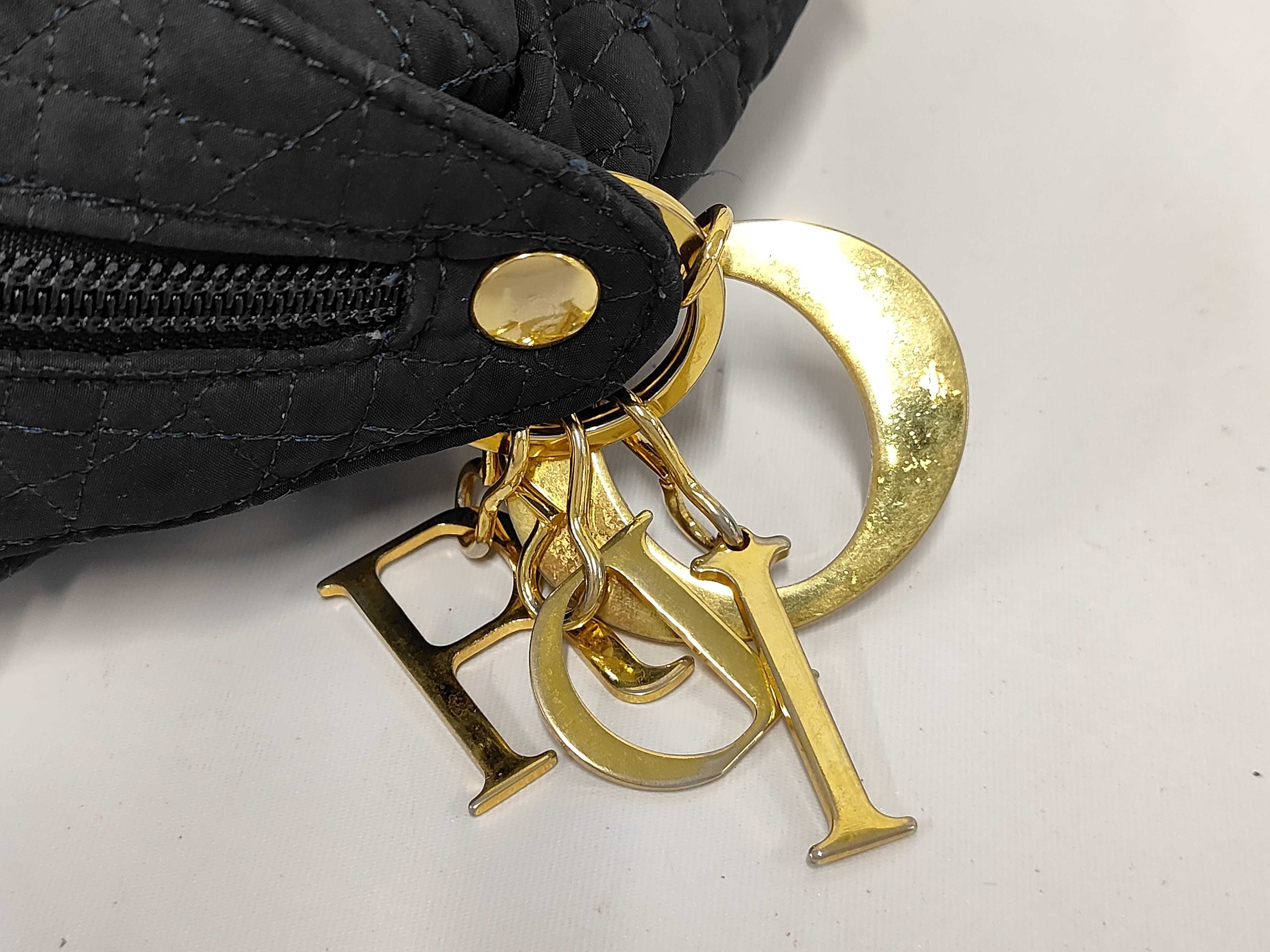 Lady Dior Canvas Nylon Cannage Tote Bag — view 12