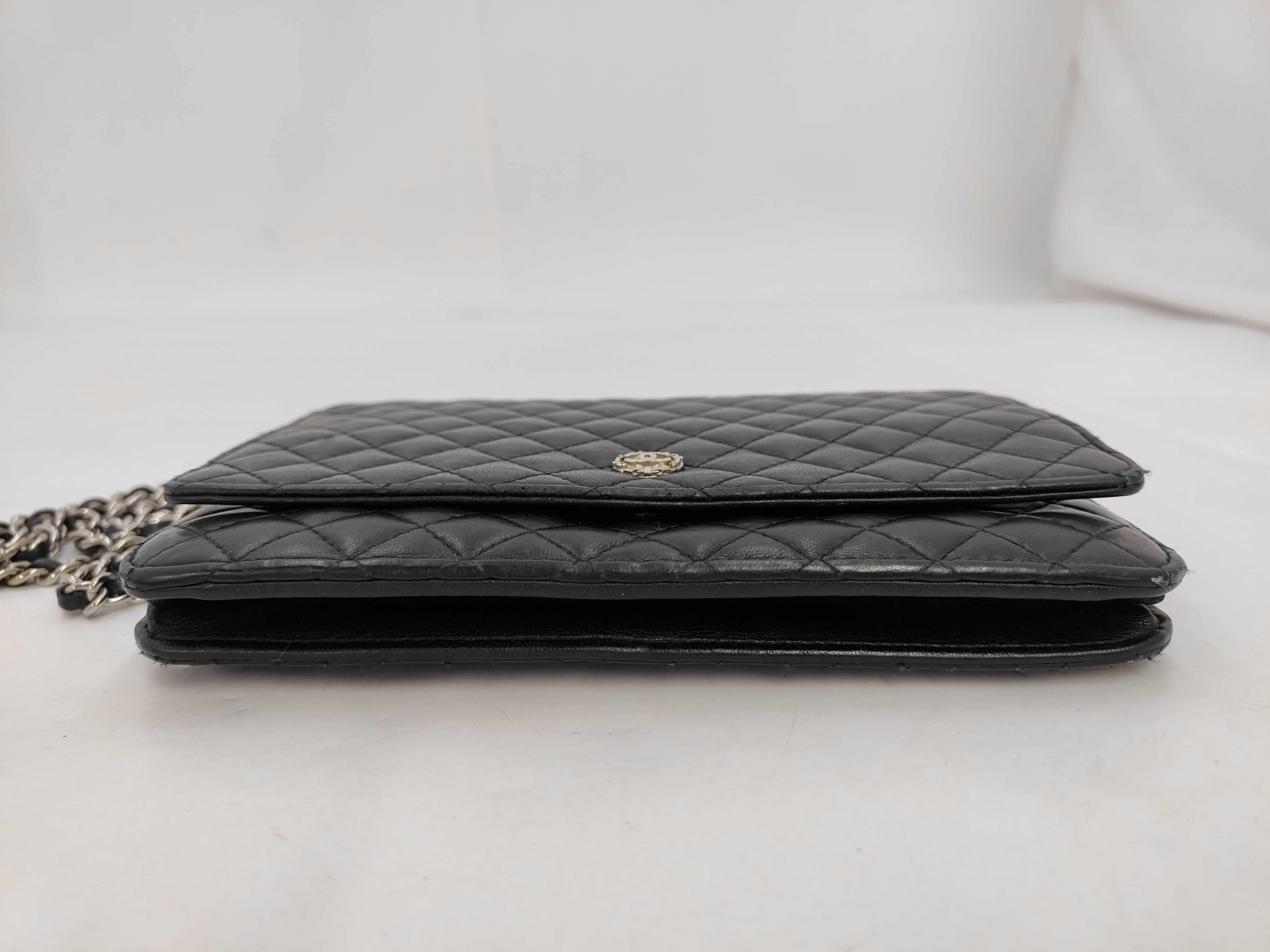 Micro Matelassé Coco Button Chain Wallet Bag — view 6