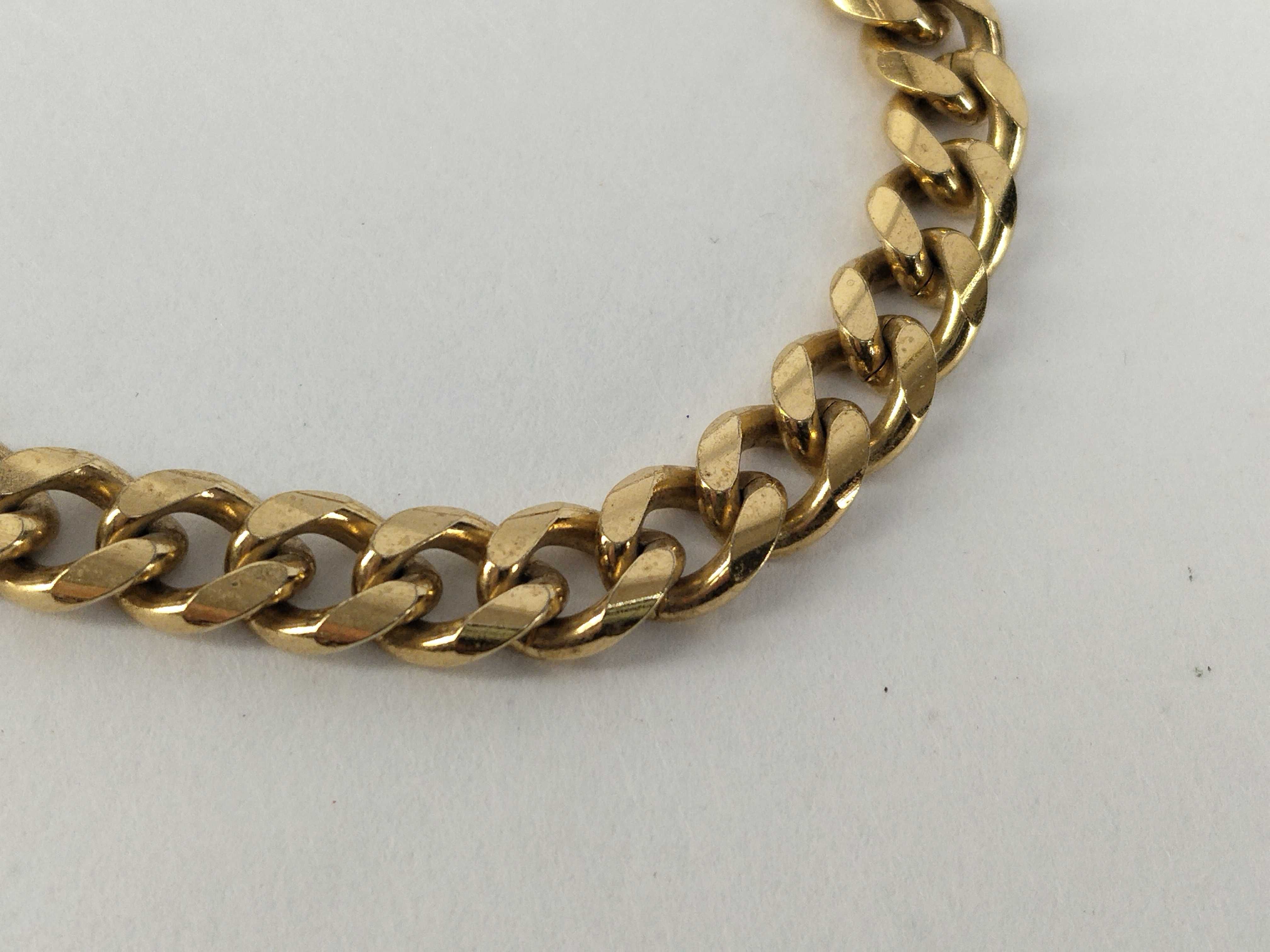 Gold Cuban Link Chain Bracelet (Bracelet/Bangle) — view 8