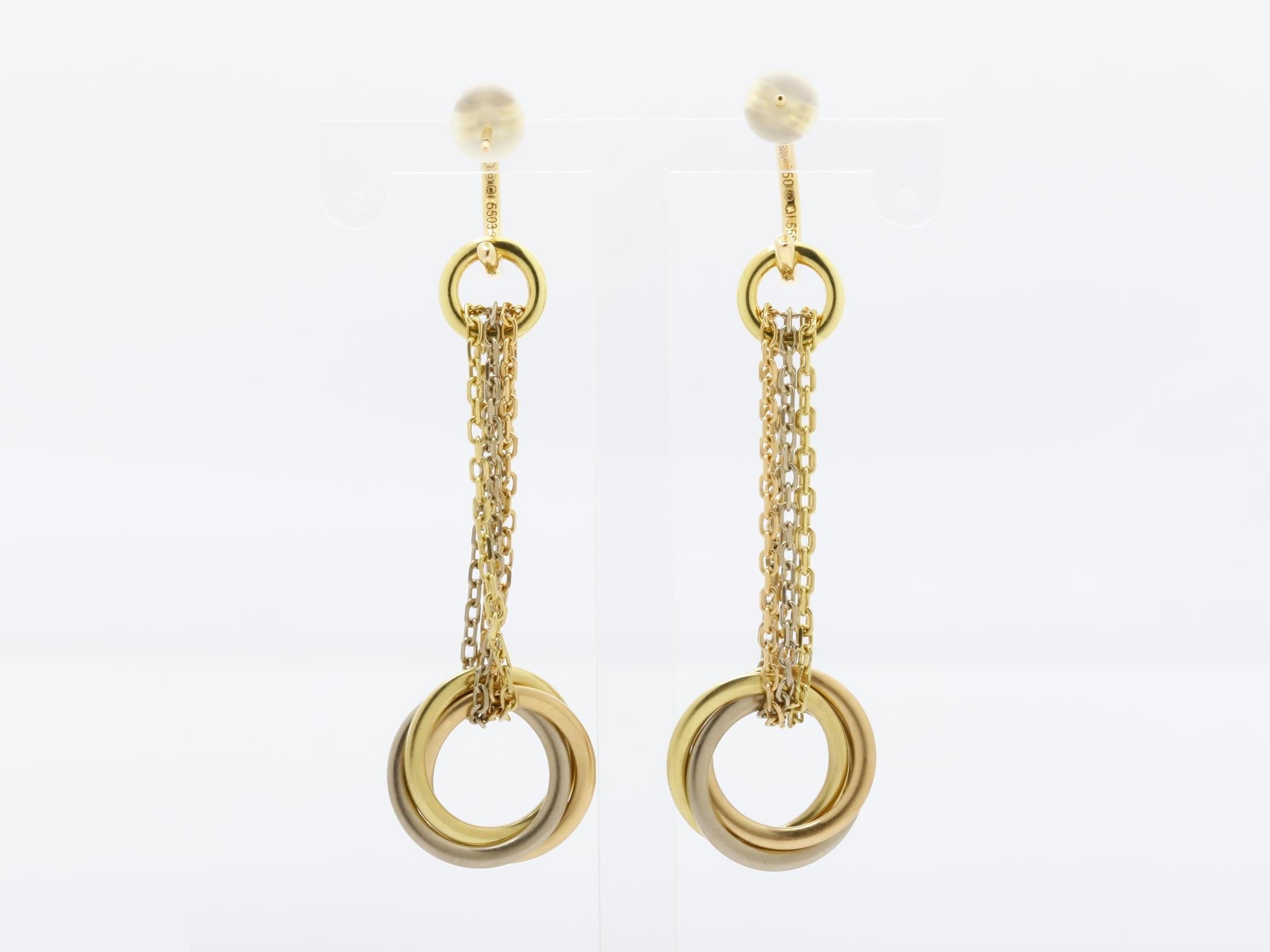 Trinity Earrings, 750, approximately 13g (including silicone) — view 4