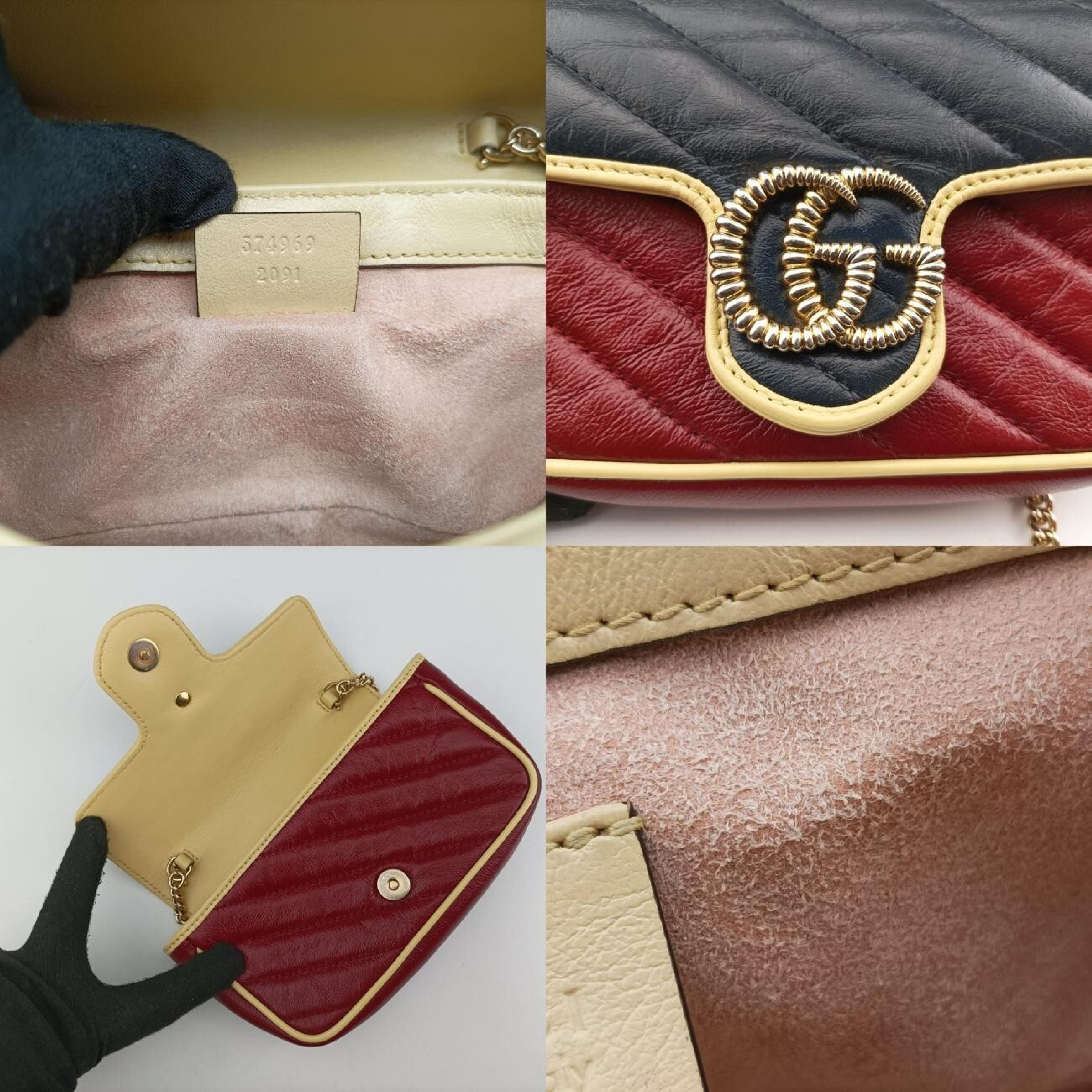 GG Marmont Multicolor Leather Shoulder Bag 574969 — view 8