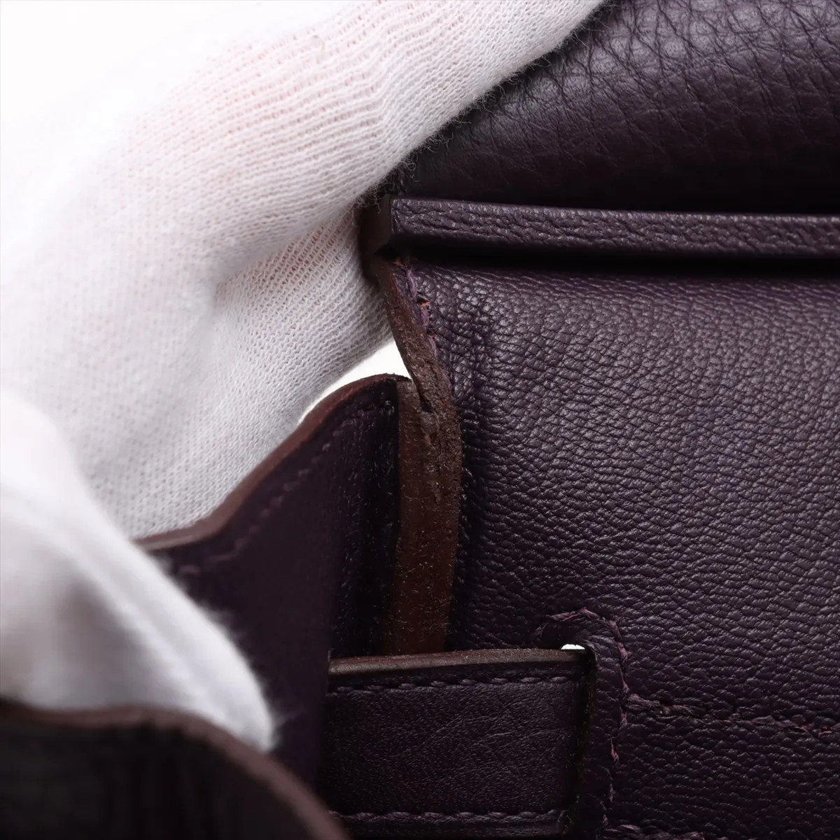 [Individually wrapped] Hermes Birkin 30 LeTourne Taurillon Clemence Cassis Silver hardware J:2006 — view 13