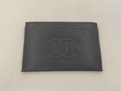 Black Caviar Skin Card Case/Pass Case/Business Card Holder (Serial Number 21)