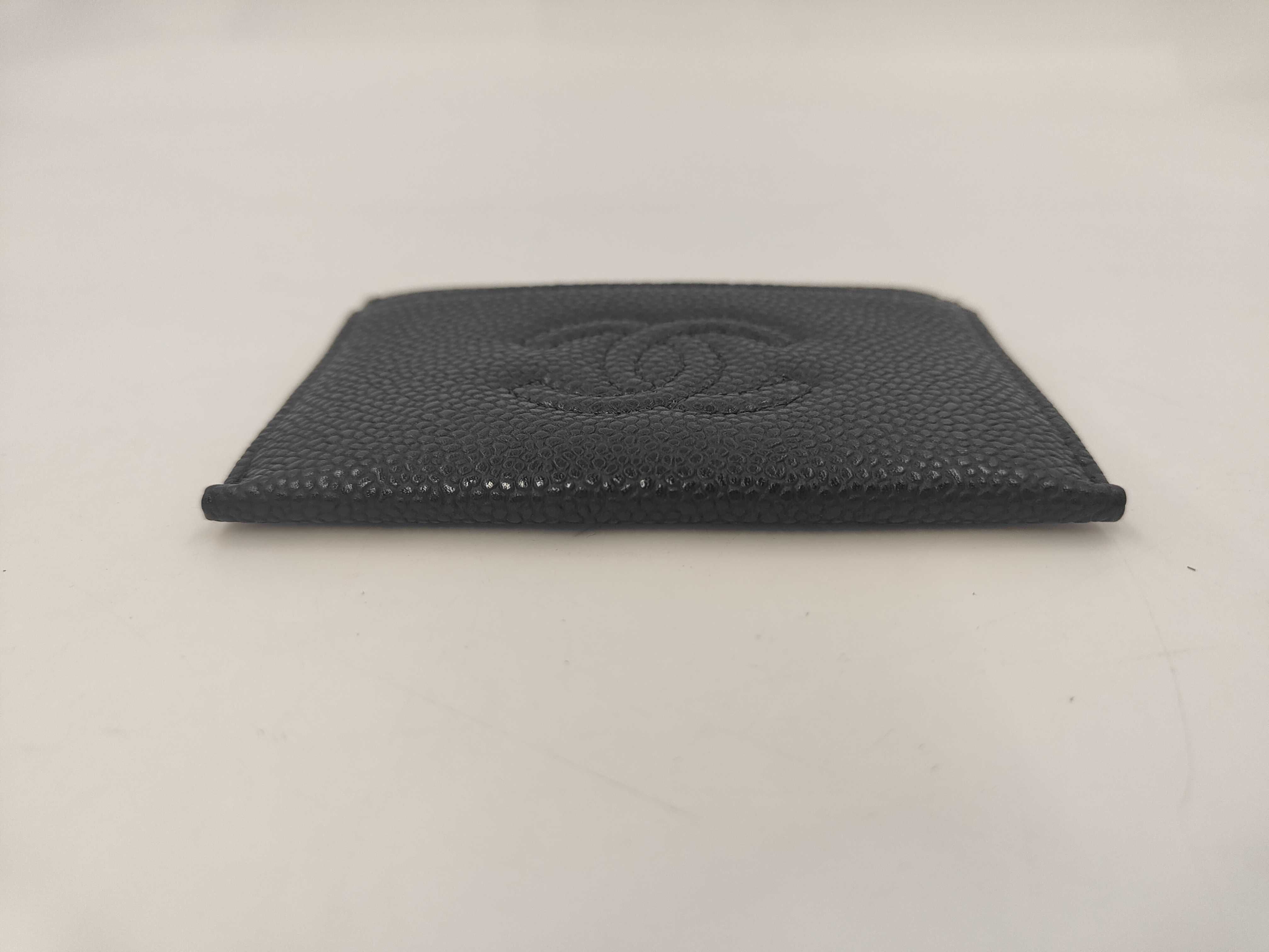 Black Caviar Skin Card Case/Pass Case/Business Card Holder (Serial Number 21) — view 3