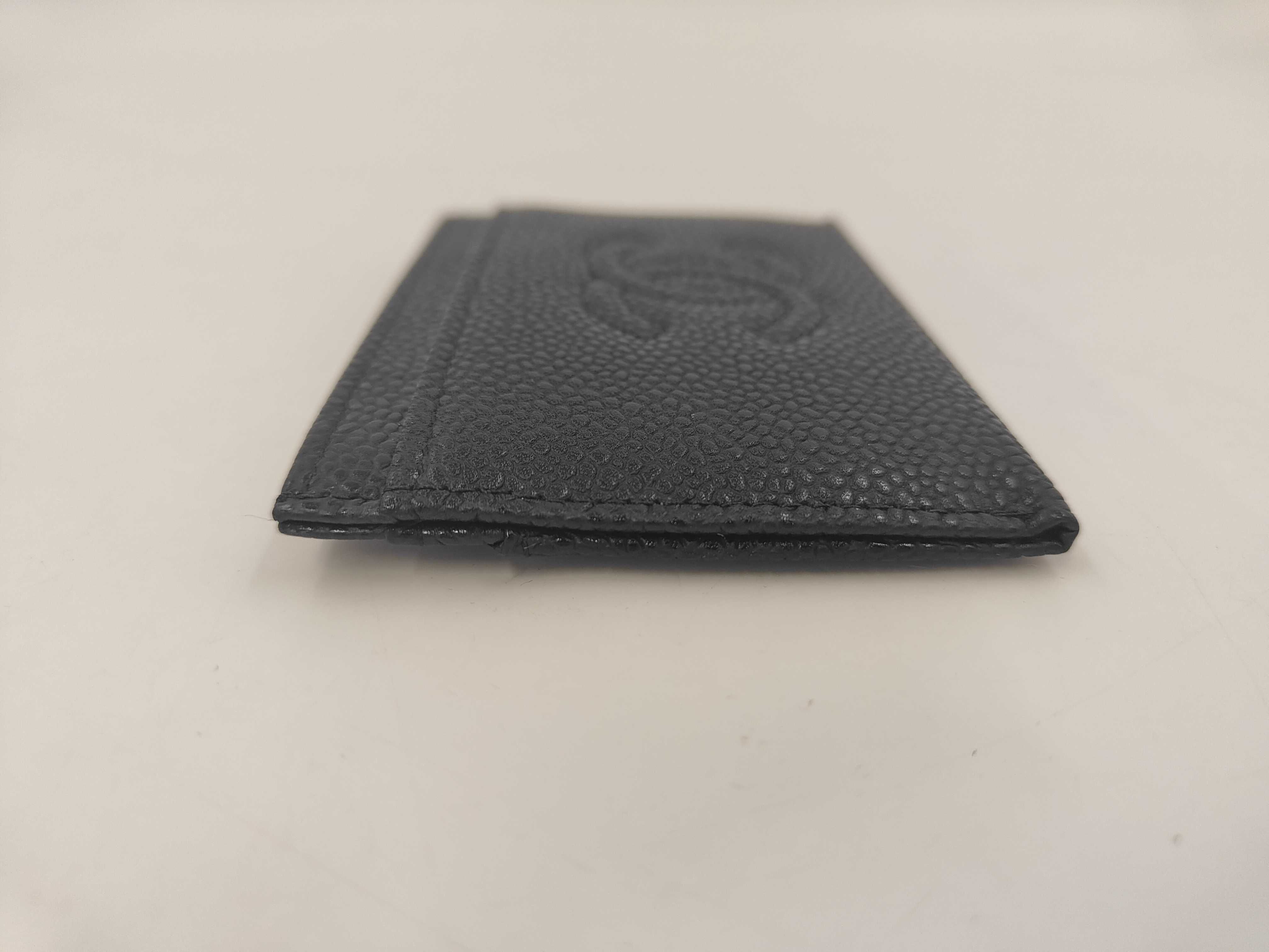 Black Caviar Skin Card Case/Pass Case/Business Card Holder (Serial Number 21) — view 6